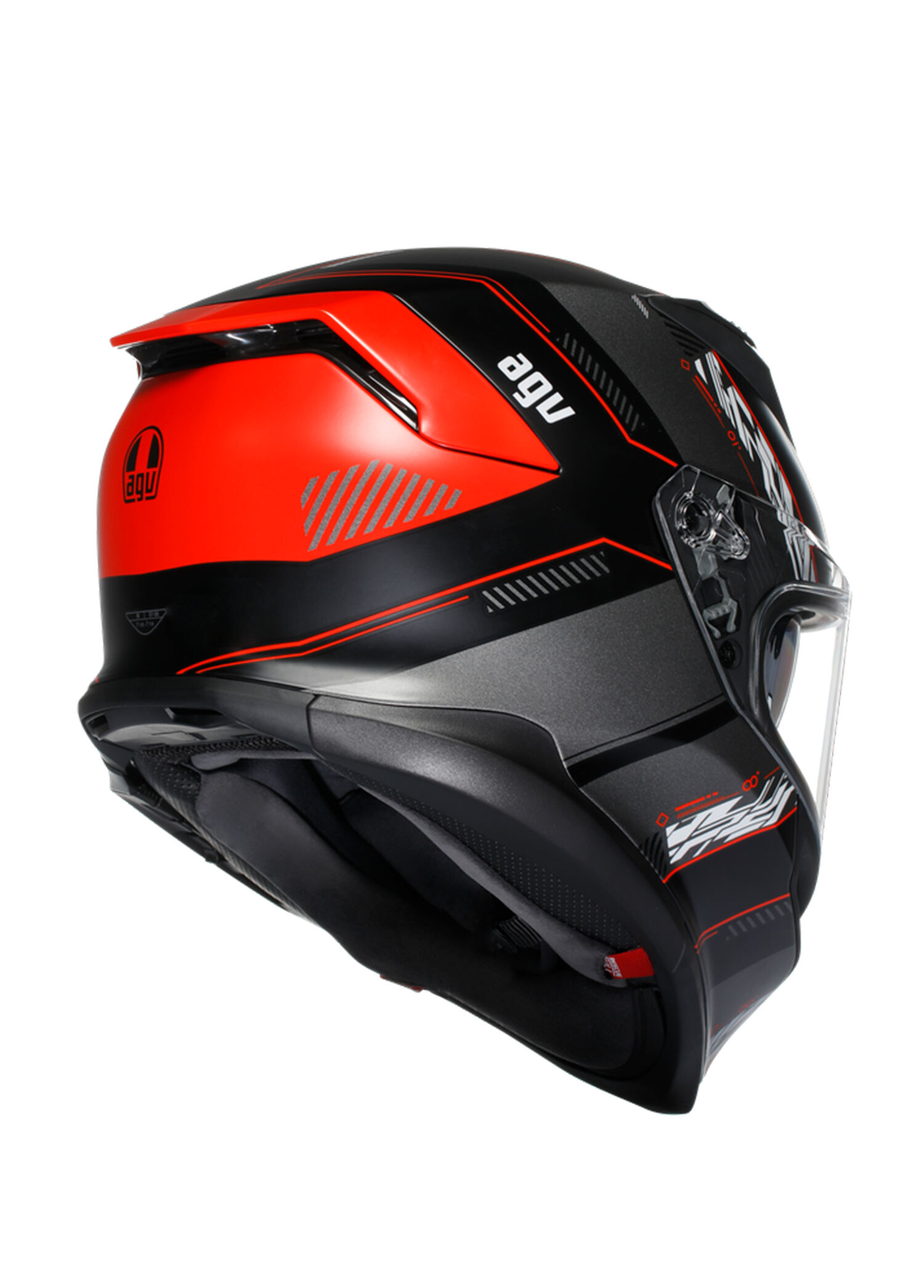 Agv - K7 MPLK Kyber Matt Black Red Kapalı Motosiklet Kaskı - Çok