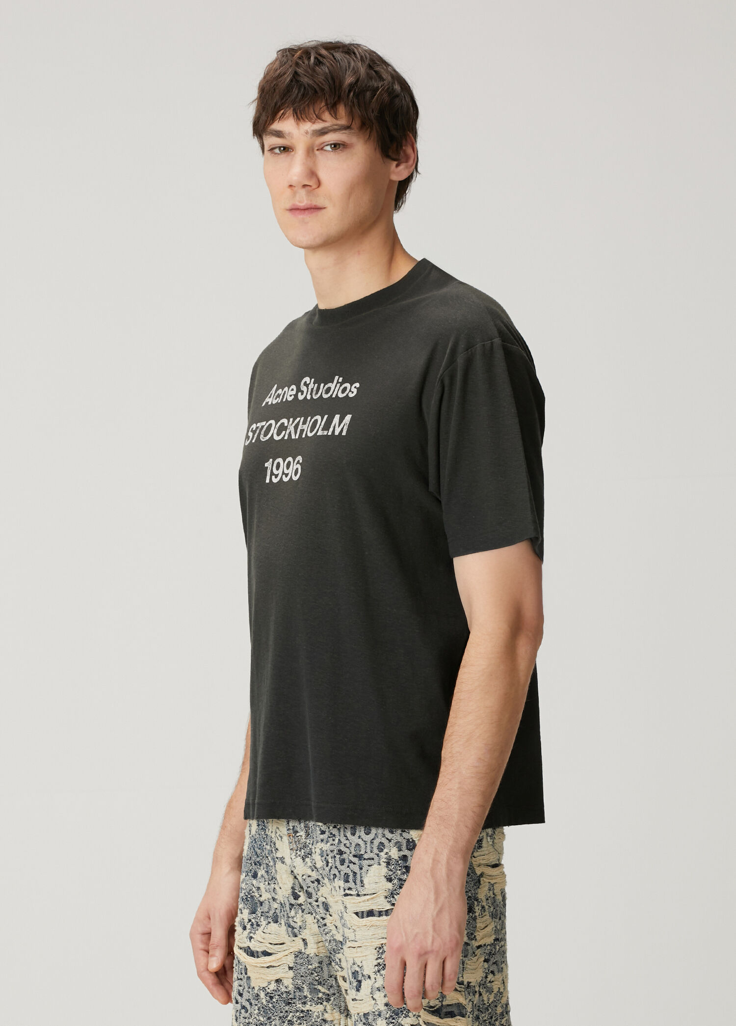 Black Acne Studios Black Men Black Organic Cotton T-Shirt 1903520