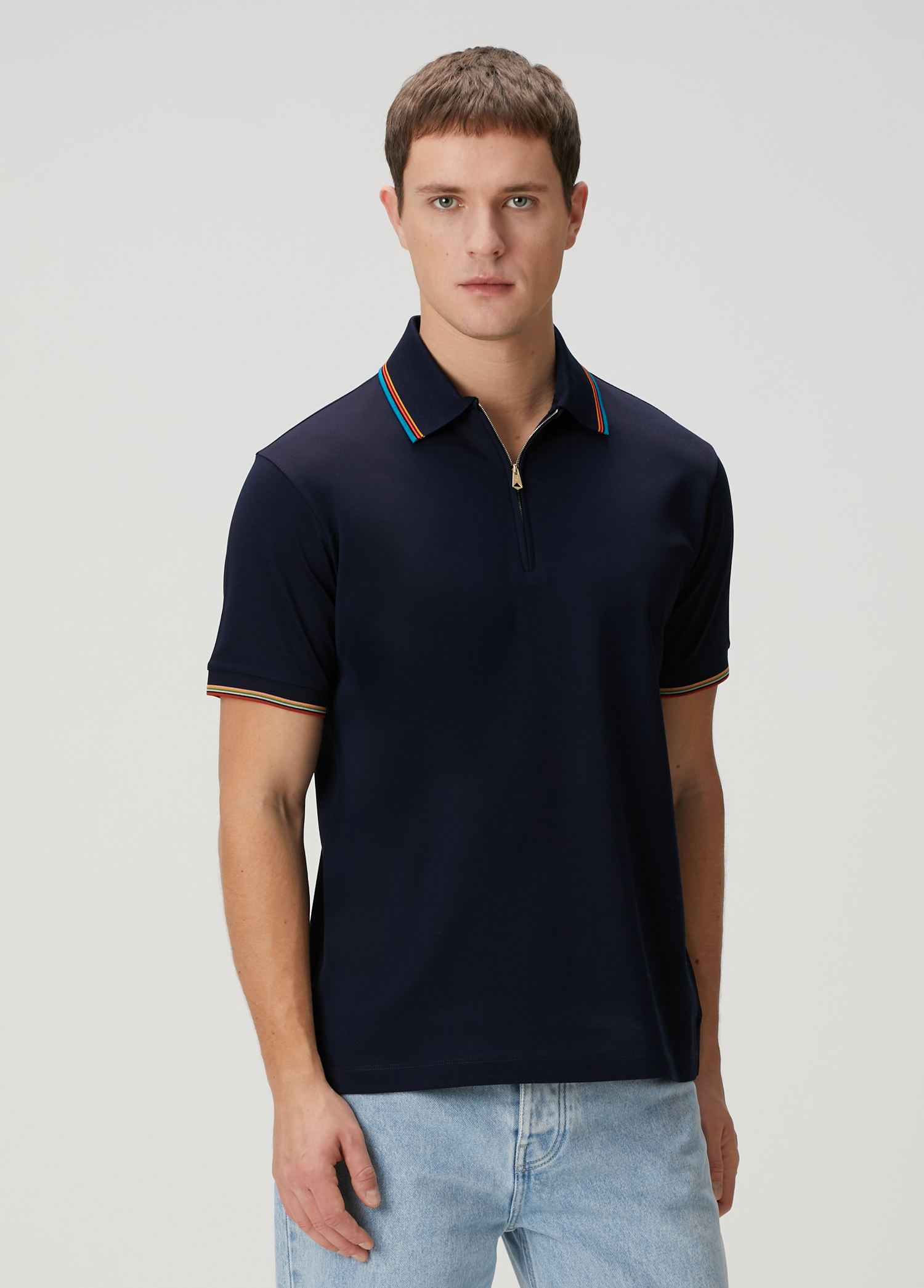 Lacivert Polo Yaka T-shirt