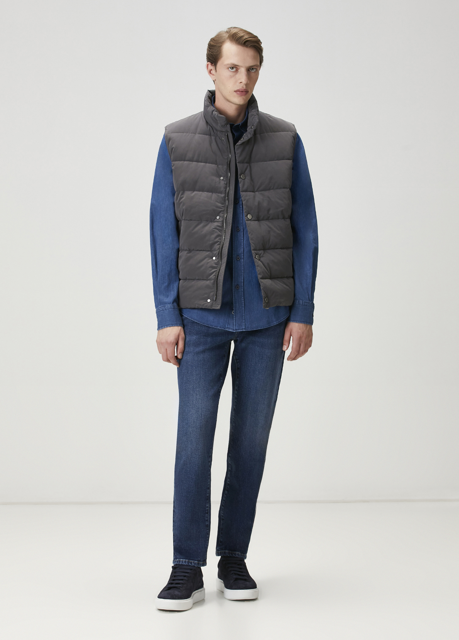Comfort Fit Lacivert Denim Gömlek_1