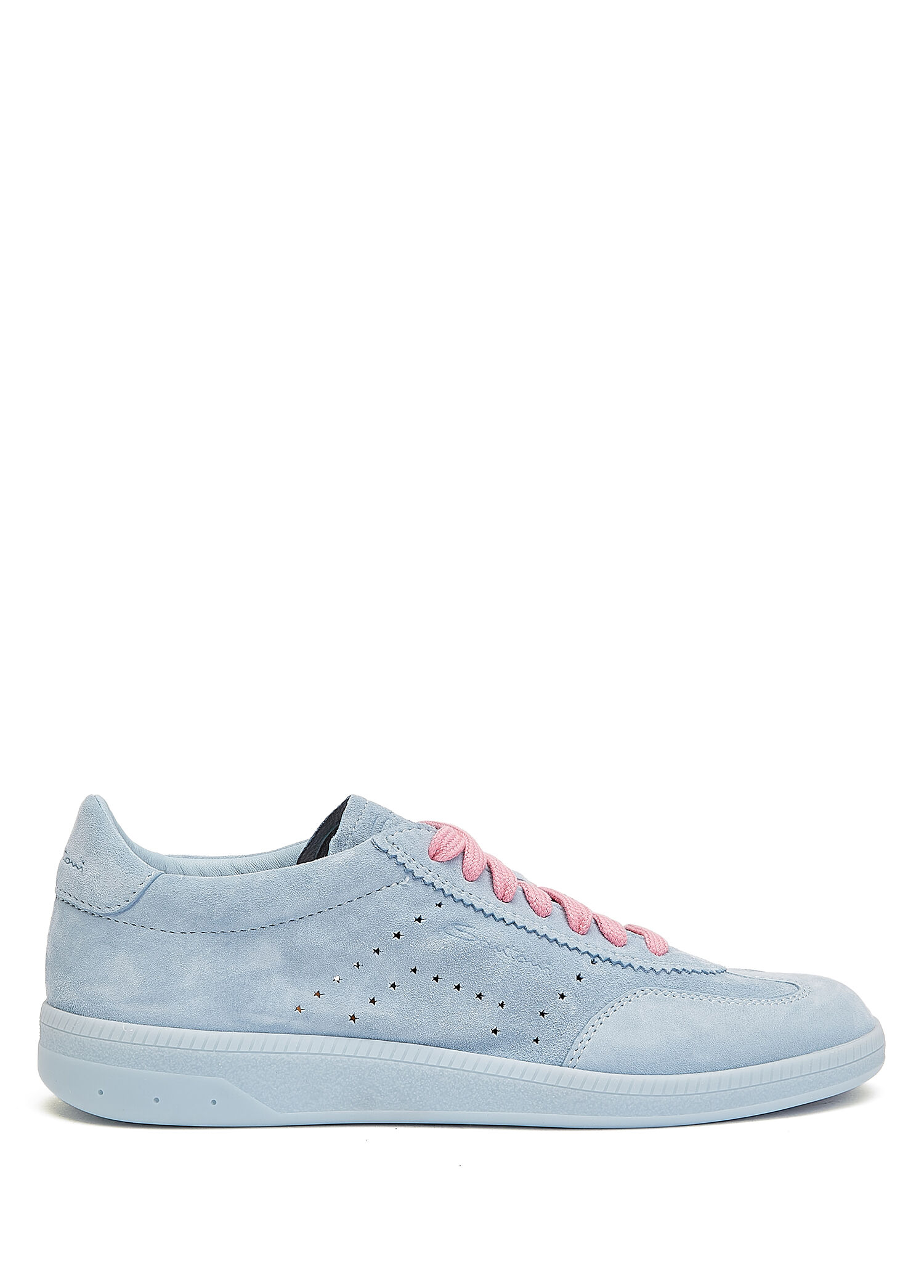Açık Mavi Kadın Deri Sneaker