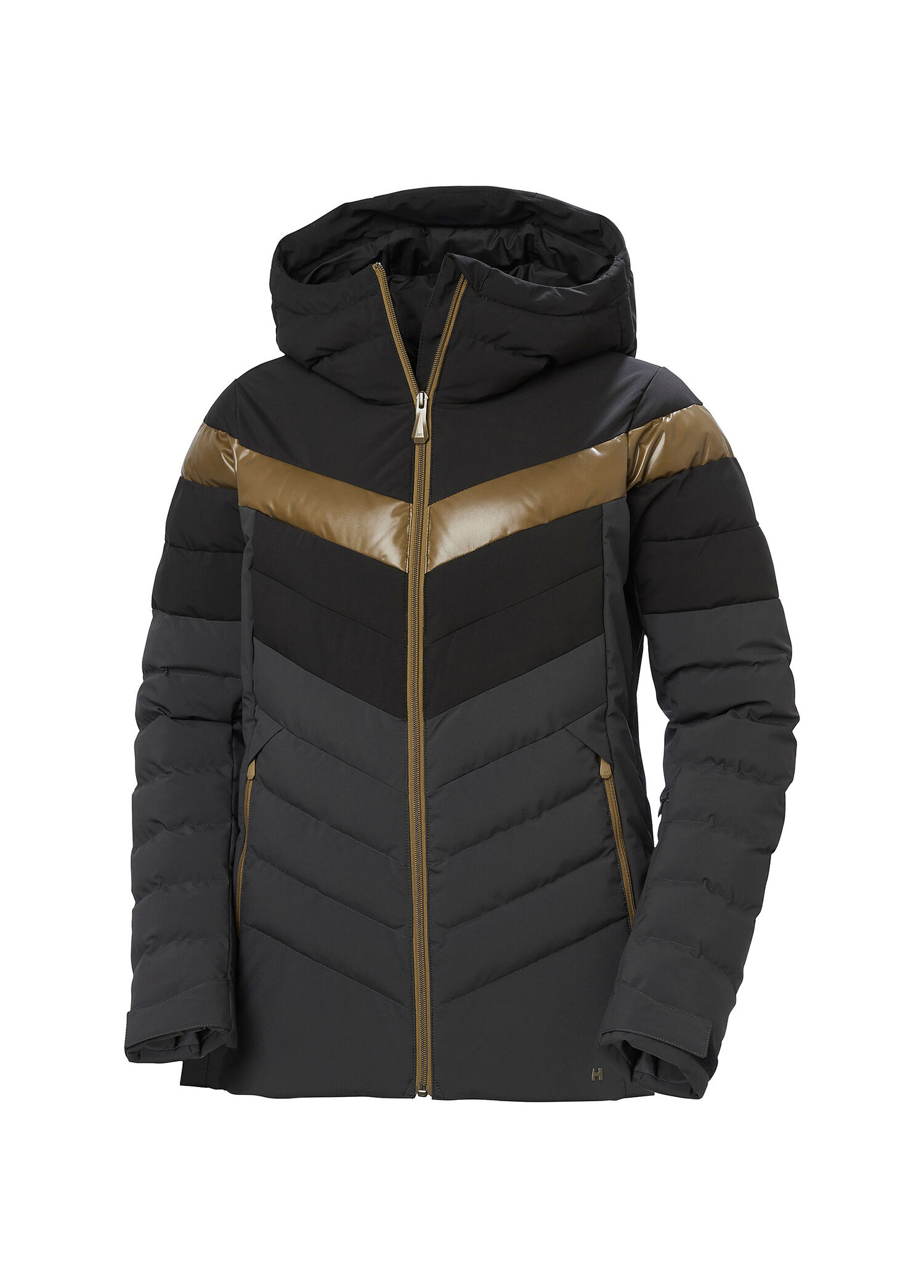 W Imperial Puffy 2.0 Black Kapüşonlu Kadın Snowboard Montu