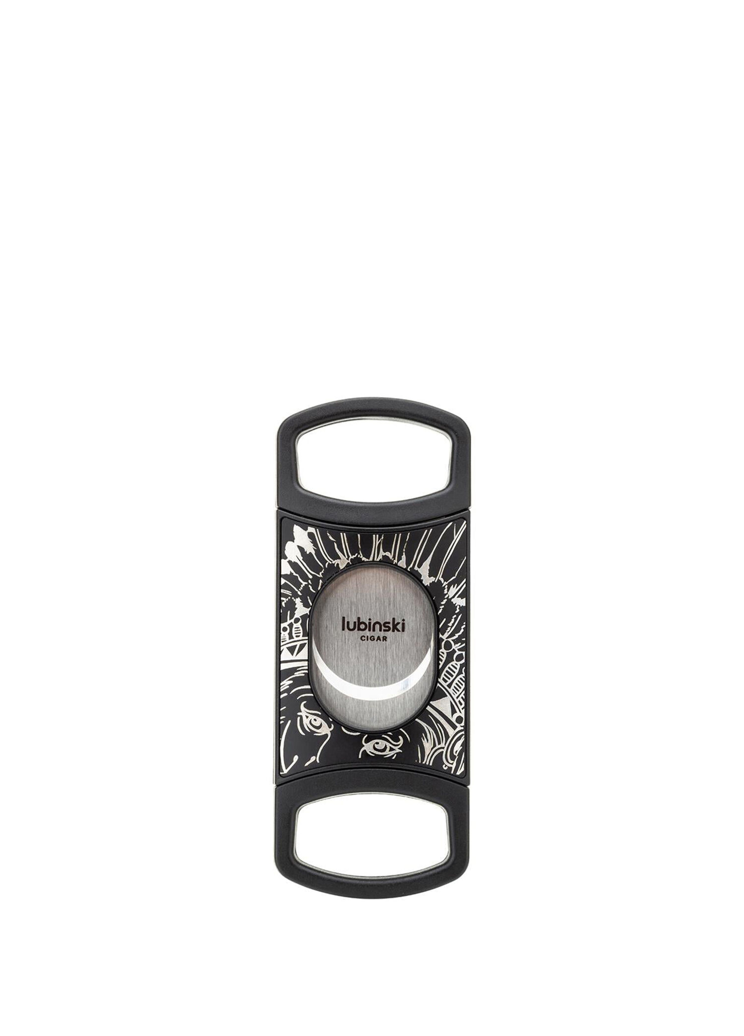 Double Cutter Siyah 60Ring V-Kesim-Düz Kesim Sehpalı Puro Makası