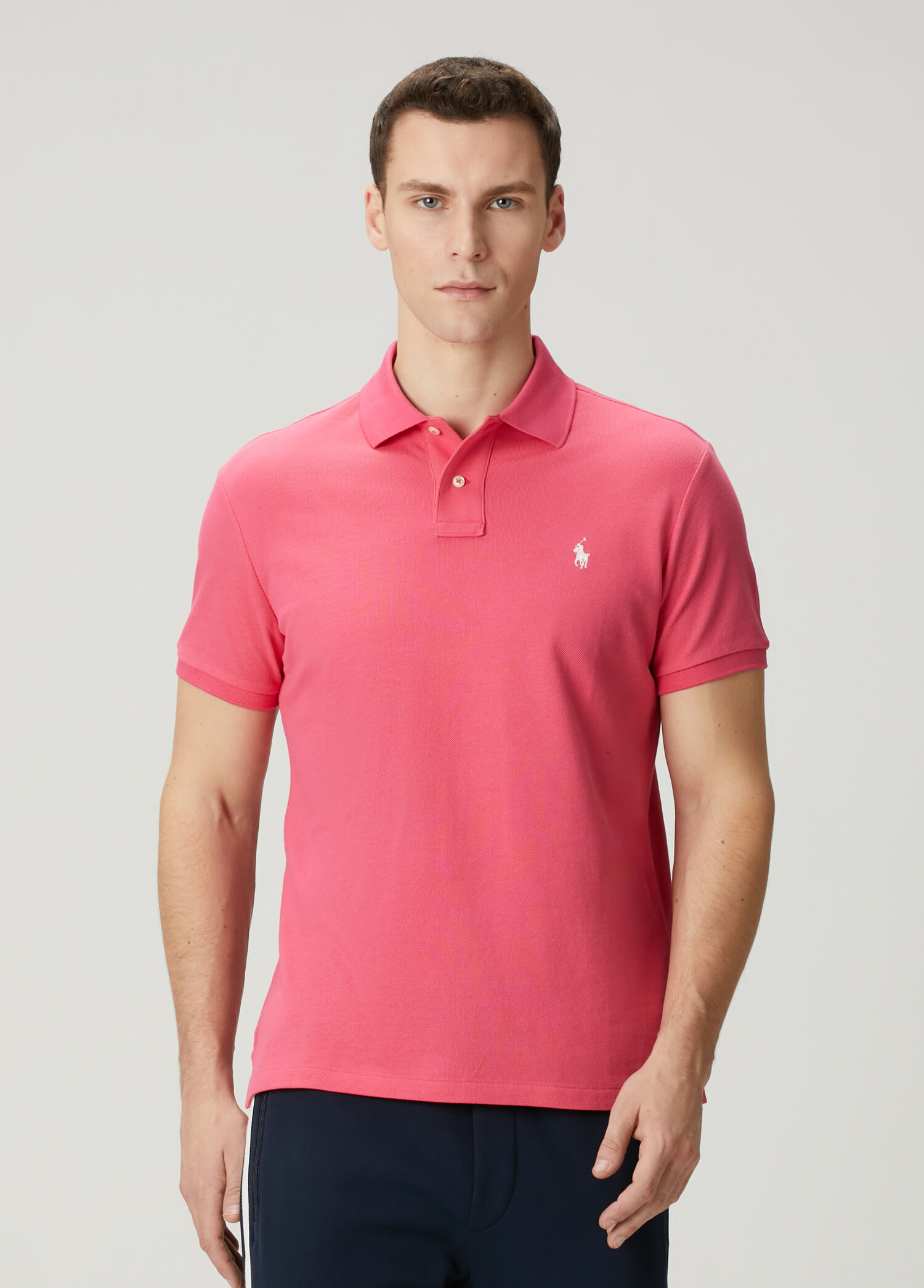 Pembe Polo Yaka T-shirt