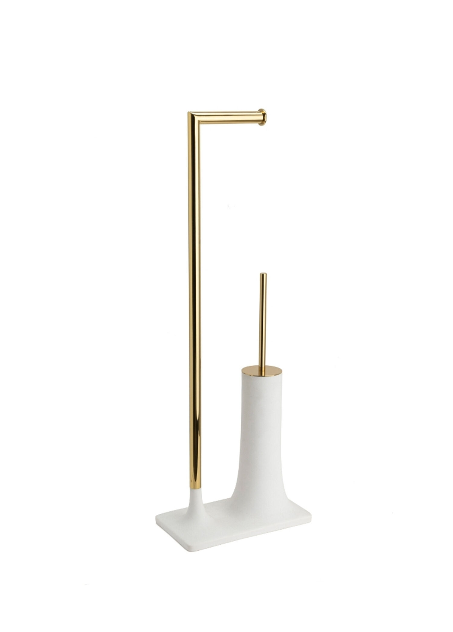 Beyaz Gold Renk Ayaklı Banyo Seti