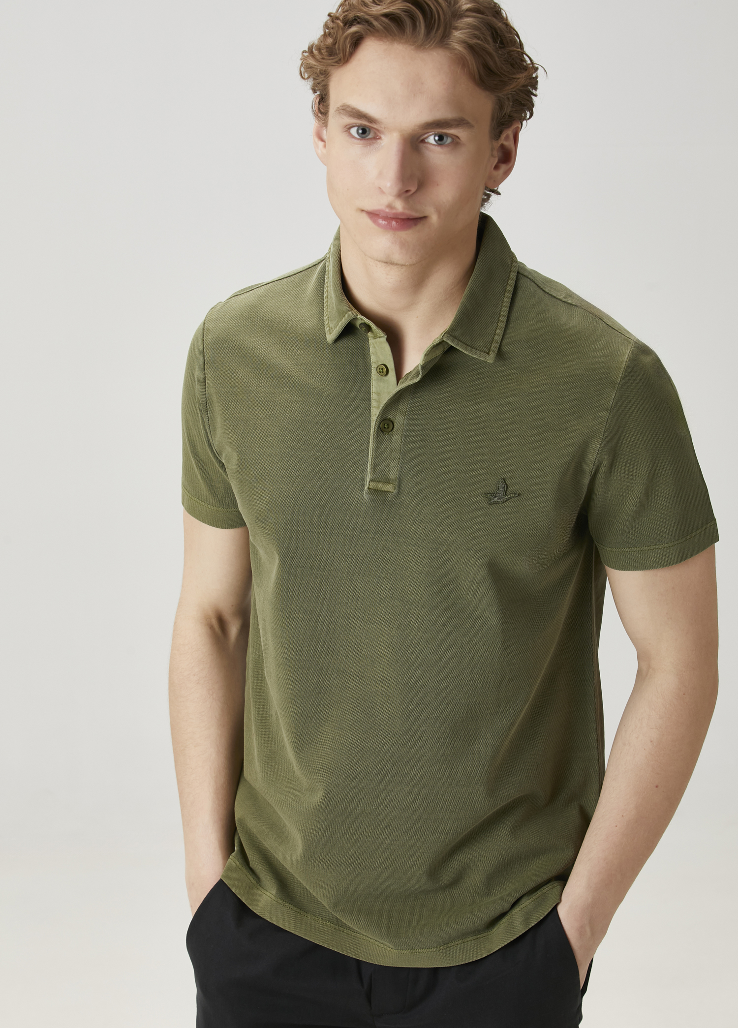 Comfort Fit Haki Polo T-shirt_1