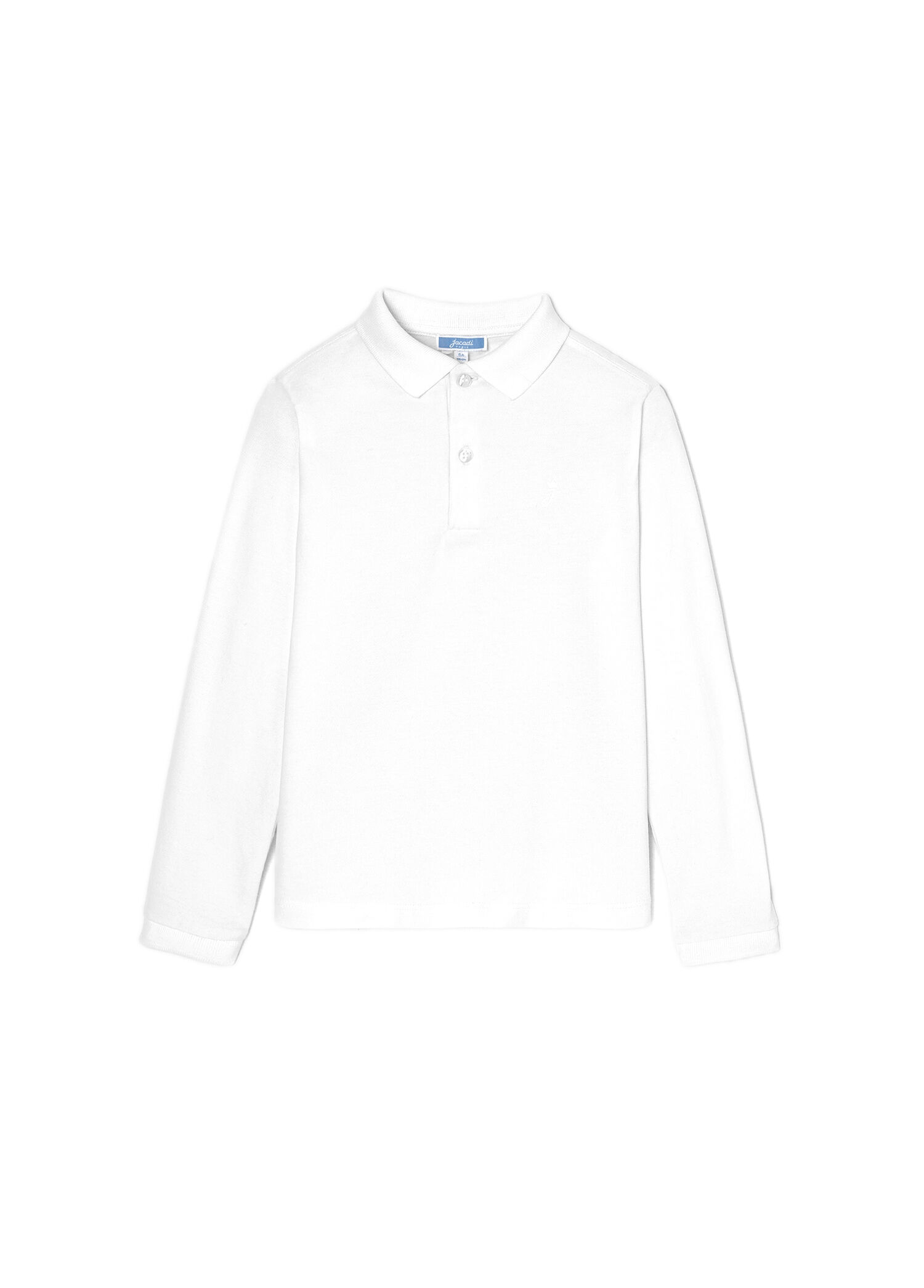 Beyaz Polo Yaka Erkek Çocuk Sweatshirt