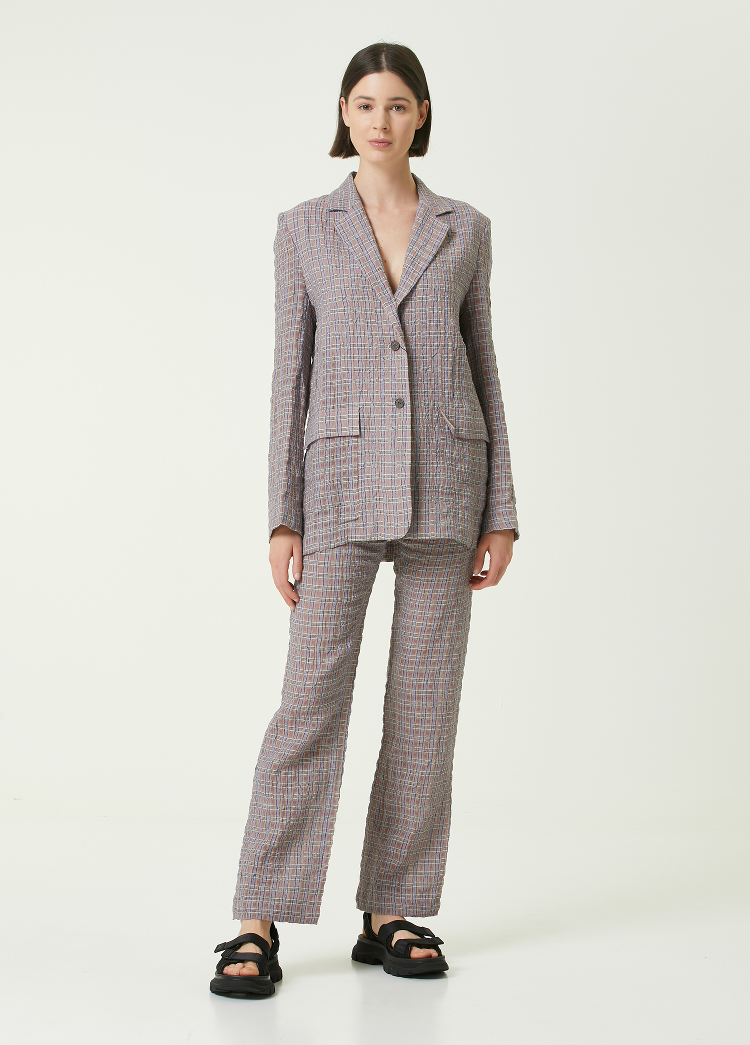 Beymen Pembe Ekoseli Keten Blazer. 2 Beymen Pembe Ekoseli Keten Blazer. 2