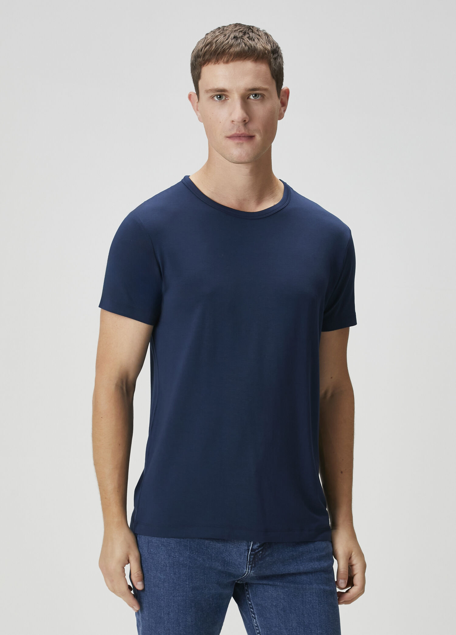 Lacivert Basic T-shirt