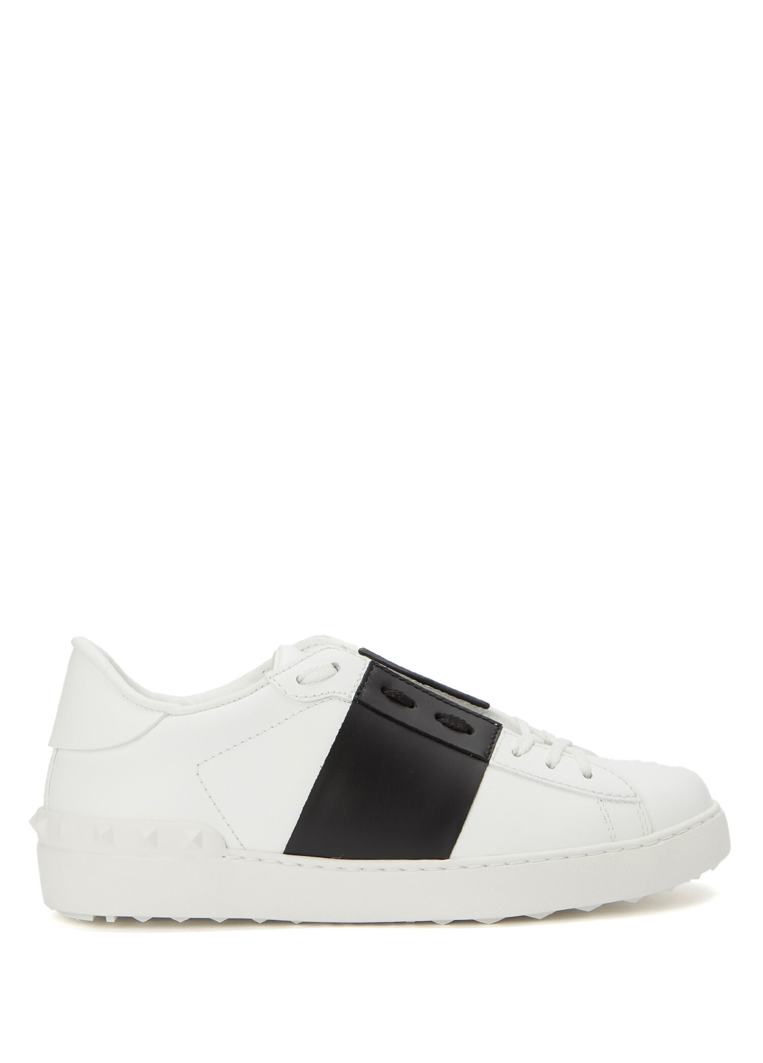 Open Siyah Beyaz Erkek Deri Sneaker