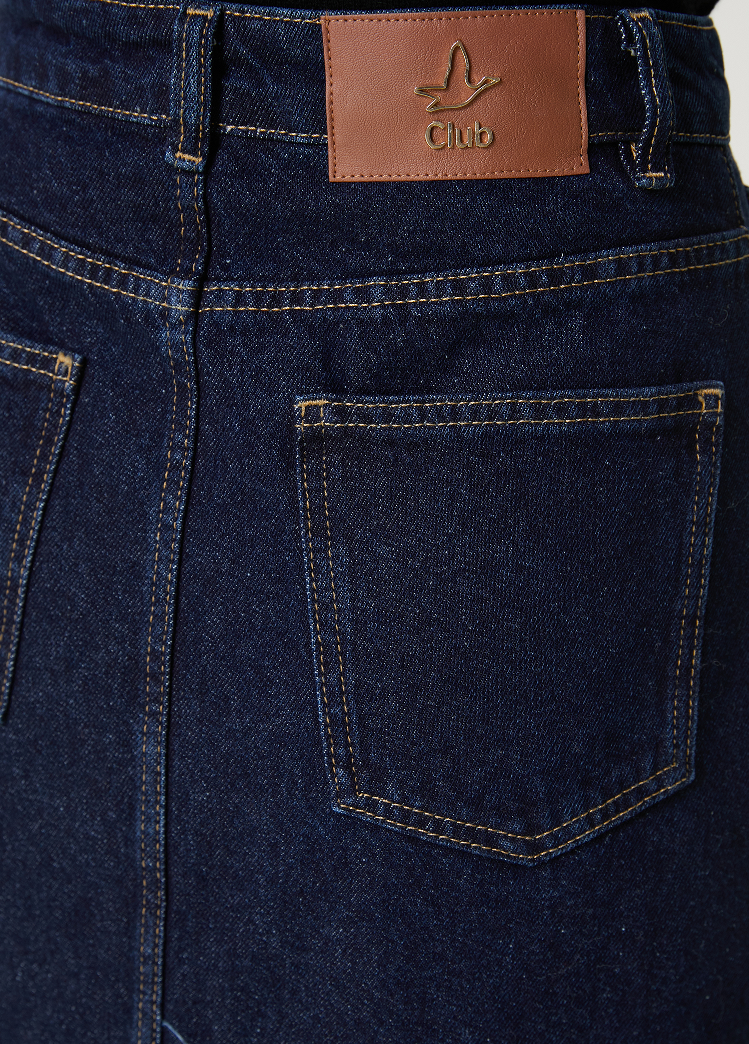 Indigo Midi Denim Etek_4