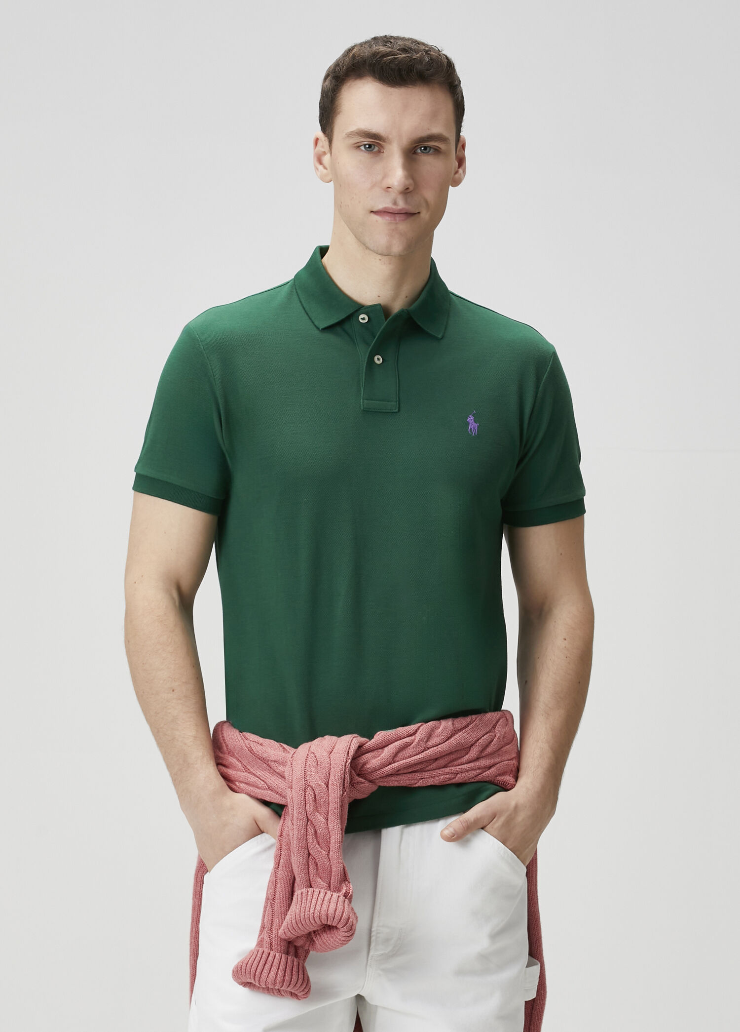 Koyu Haki Polo Yaka T-shirt