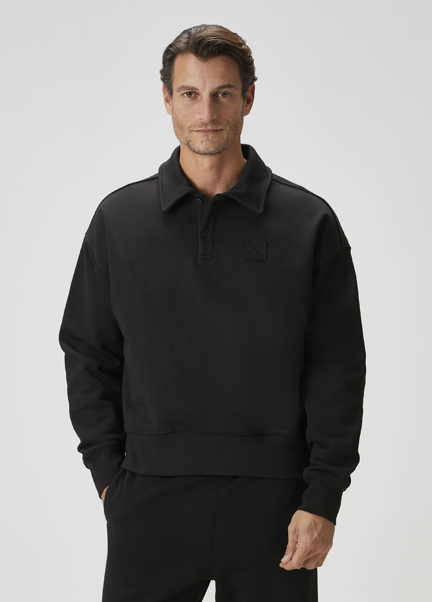 Weight Terry Siyah Sweatshirt