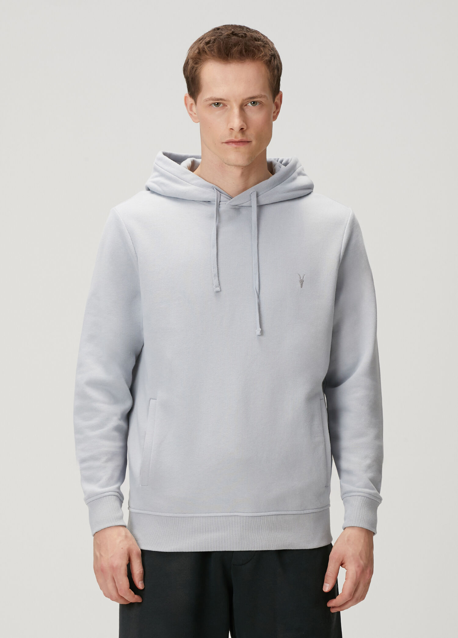 Raven Açık Mavi Kapüşonlu Organik Pamuk Sweatshirt