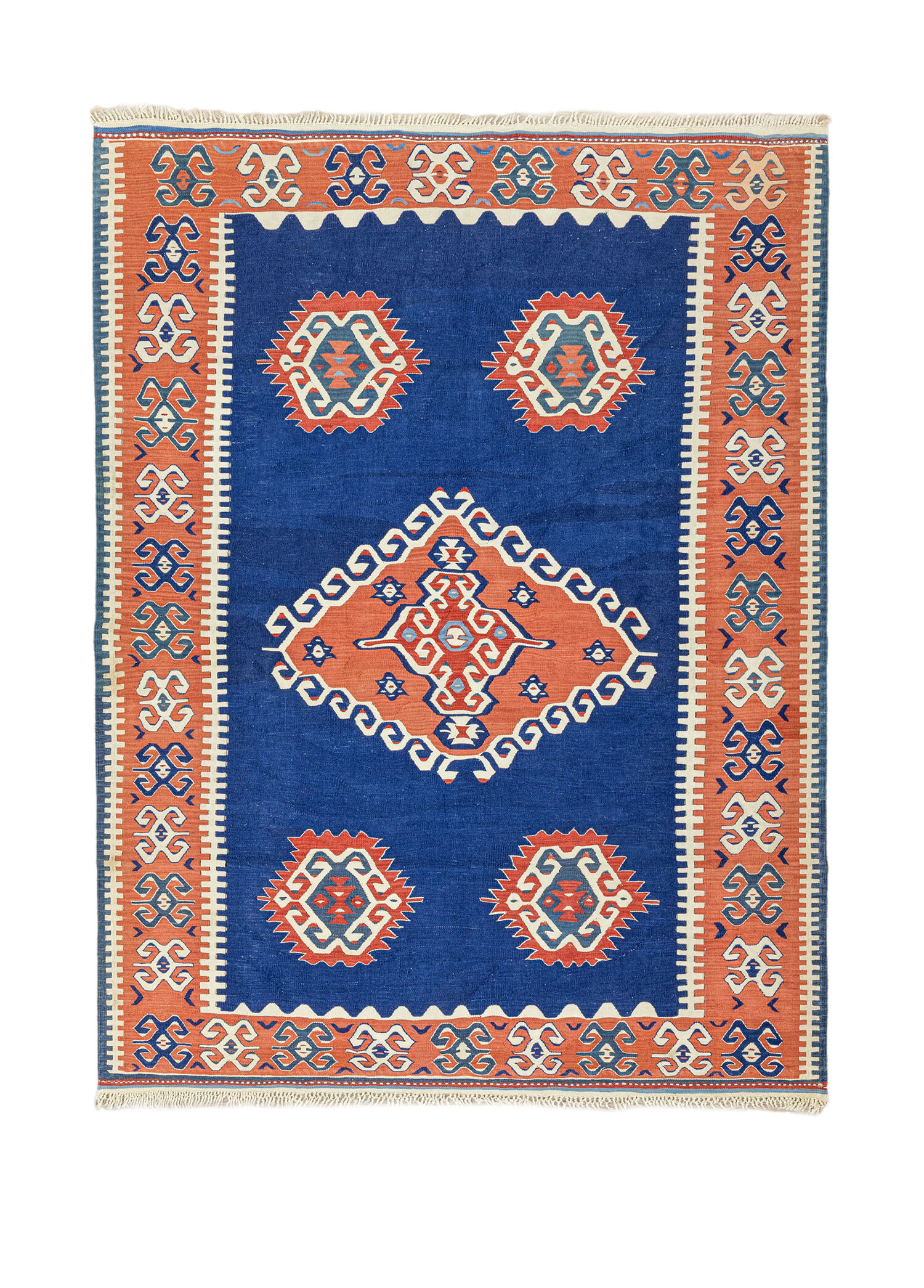 Arsen El Dokuma Mavi Yün Kilim 158x190 cm