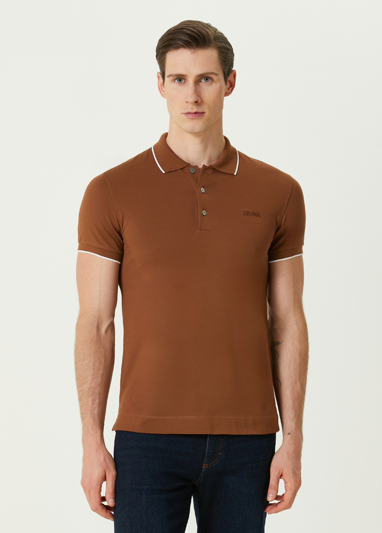 Kahverengi Polo T-shirt