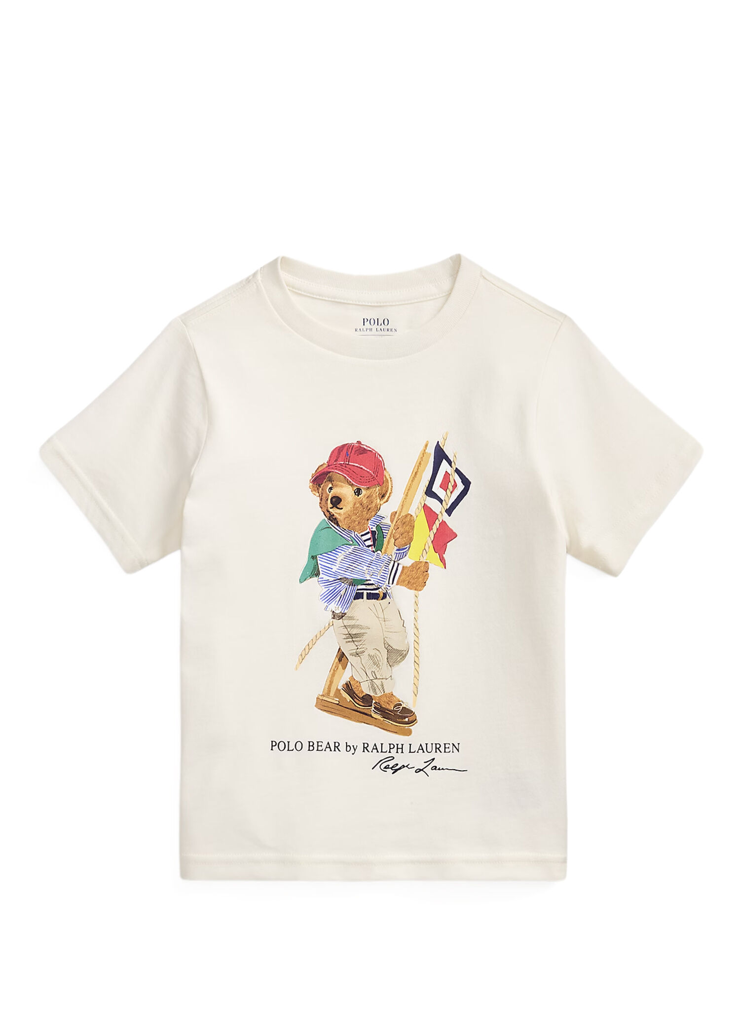 Beyaz Logo Baskılı Erkek Çocuk T-shirt