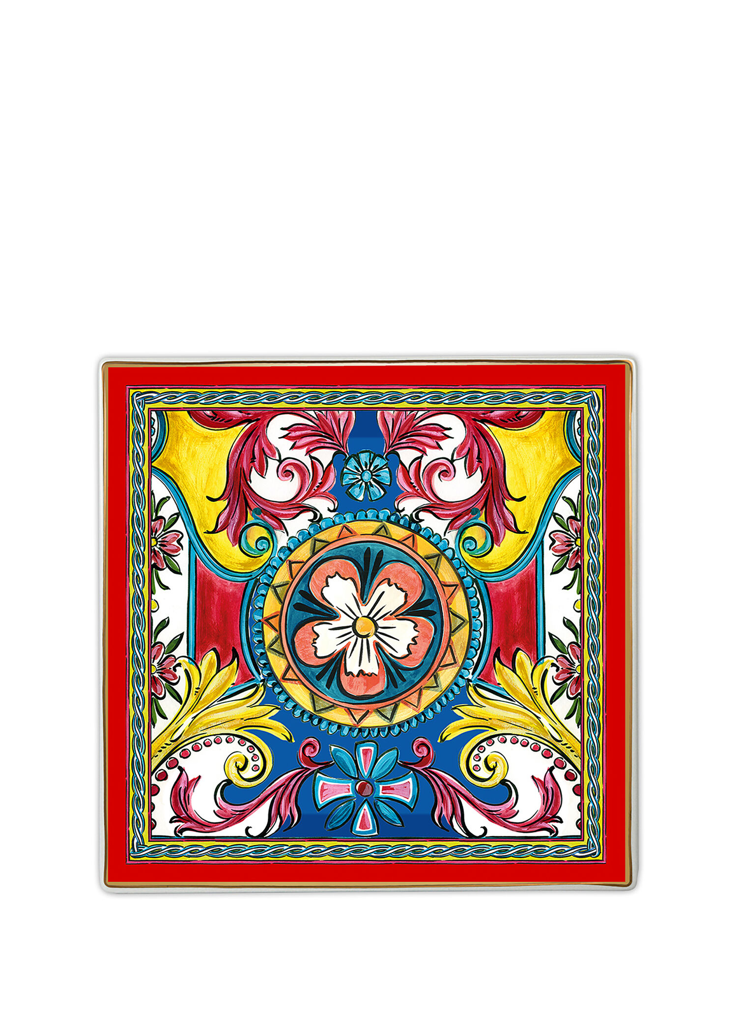 Baci Milano - Sole Mio Renkli Desenli Melamin Tabak 15 cm - Çok Renkli