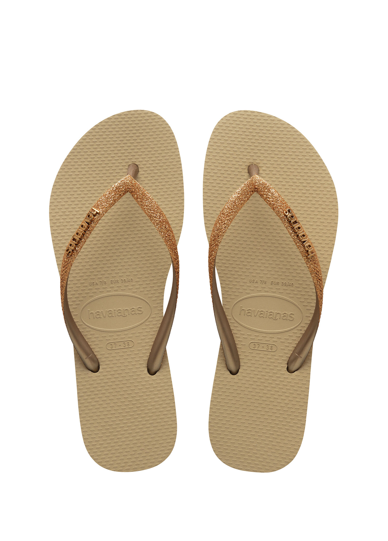 Slim Glitter II Gold Kadın Plaj Terliği
