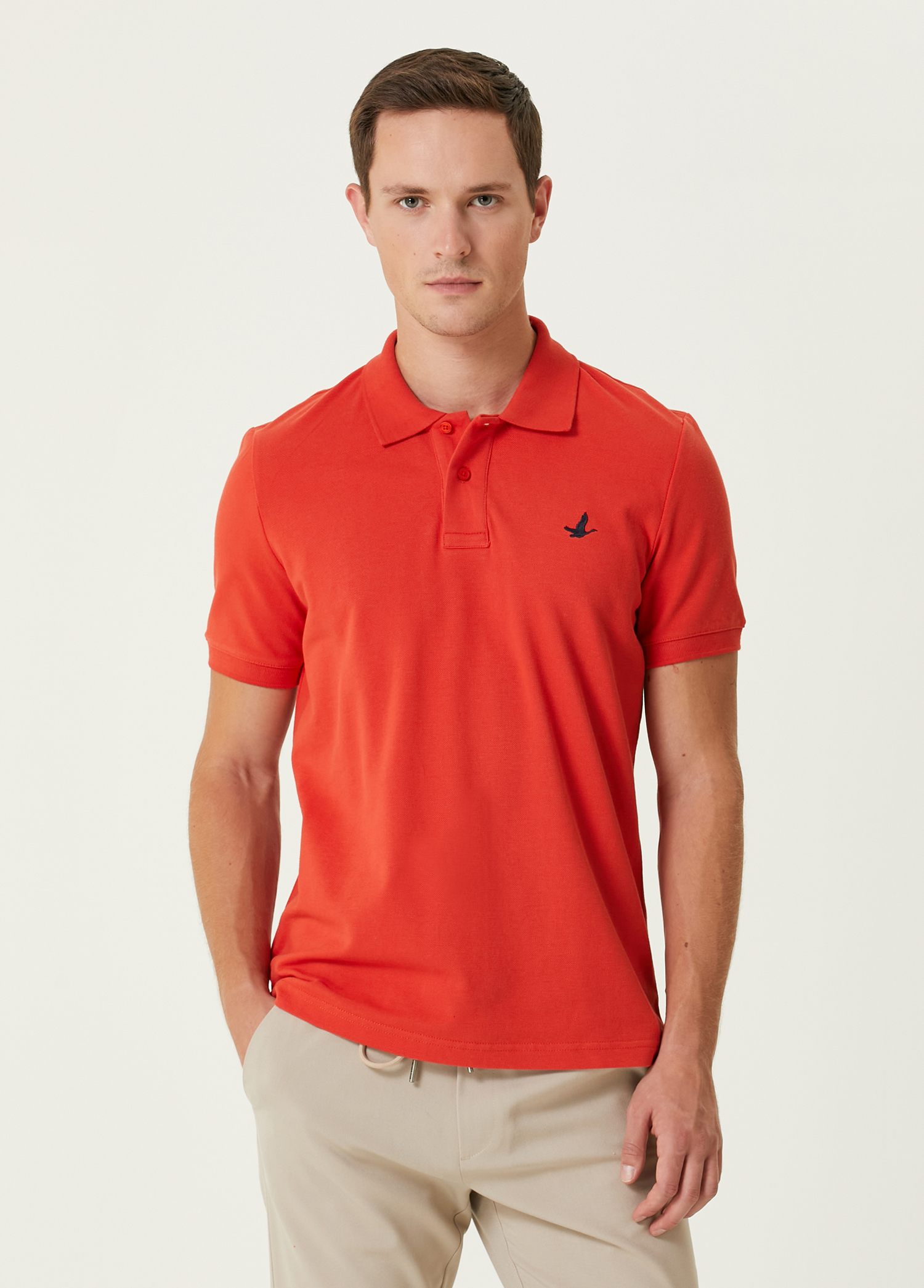 Comfort Fit Kiremit Polo Yaka T-shirt