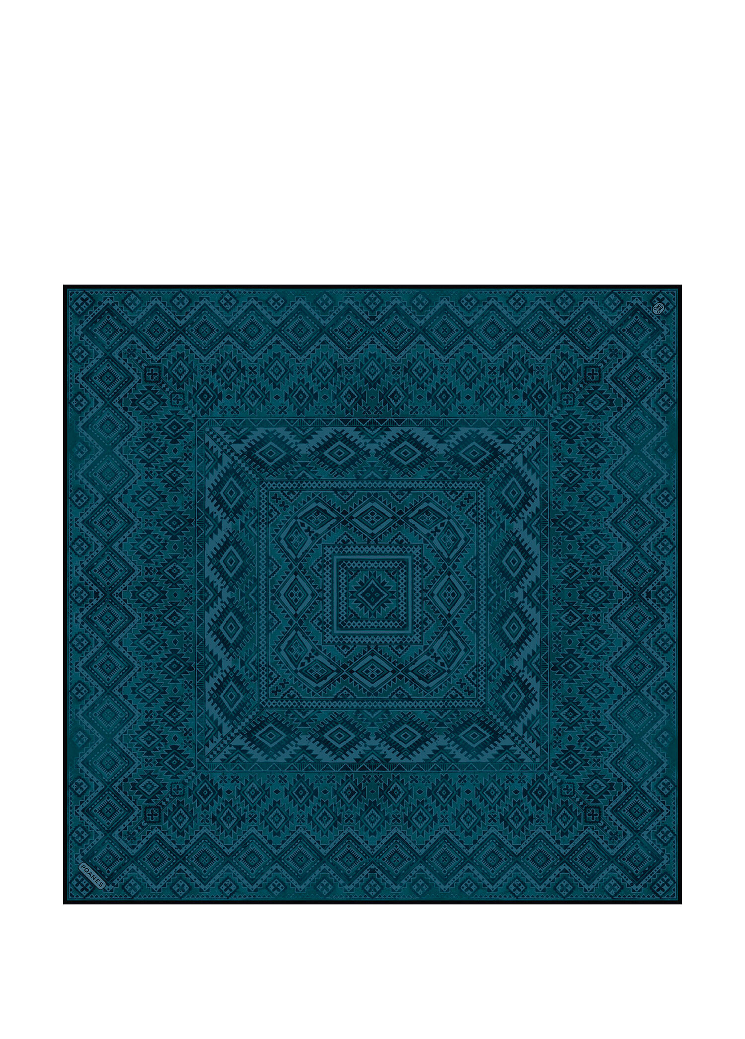 Etnik Desenli Twill İpek Kadın Eşarp