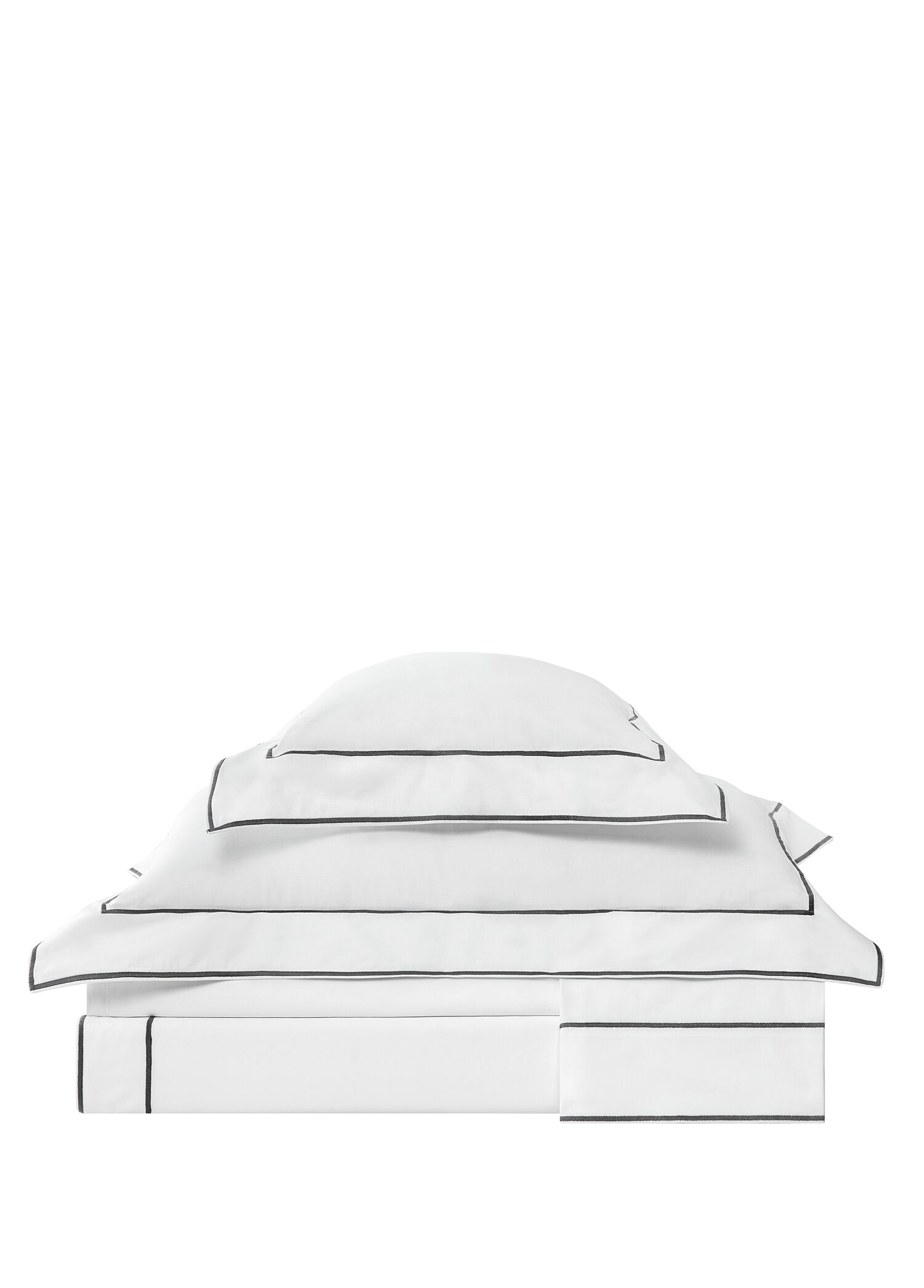 Duo Antrasit İşlemeli Saten Çift Kişilik Nevresim Takımı 200 x 220 cm