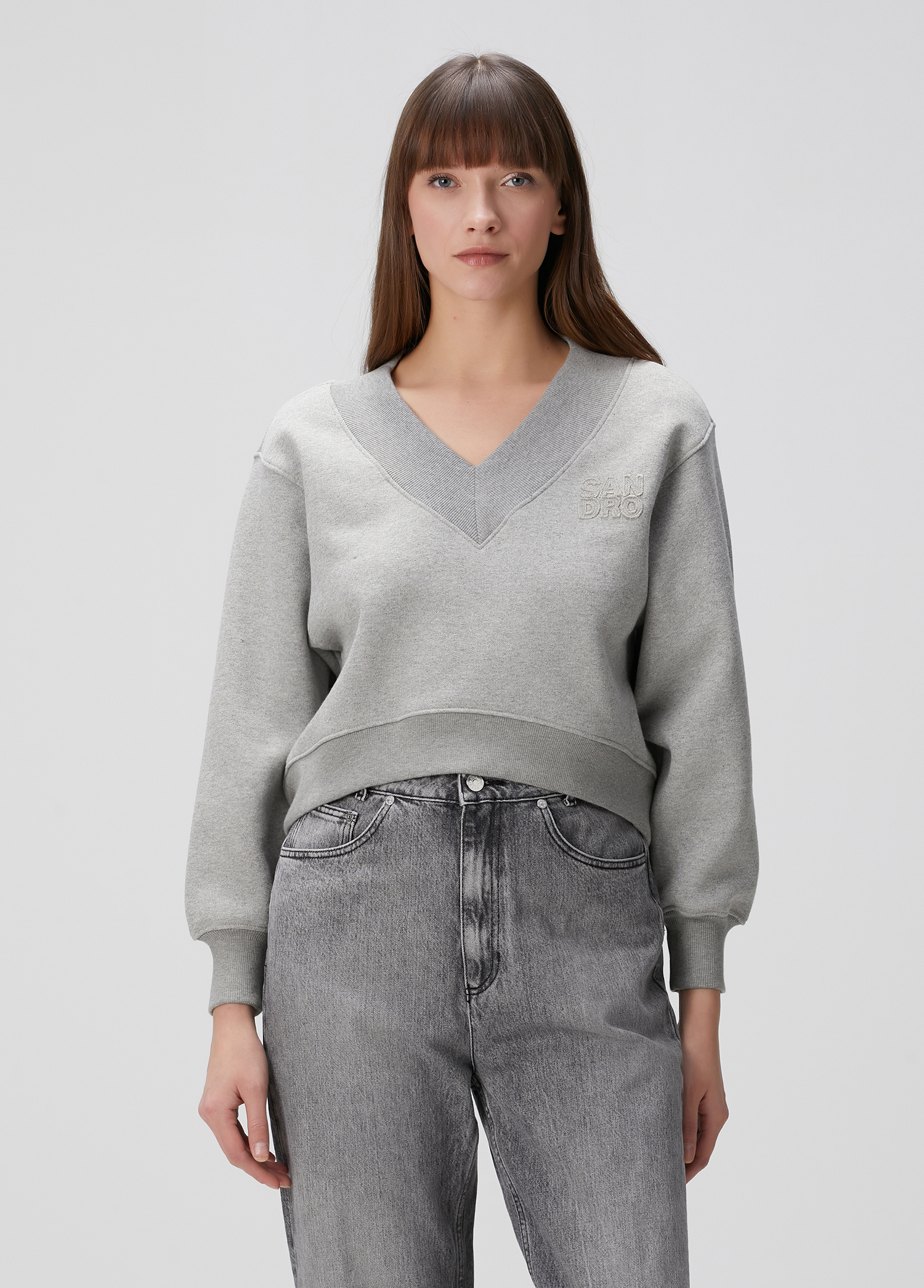 Theophile Gri Crop Sweatshirt