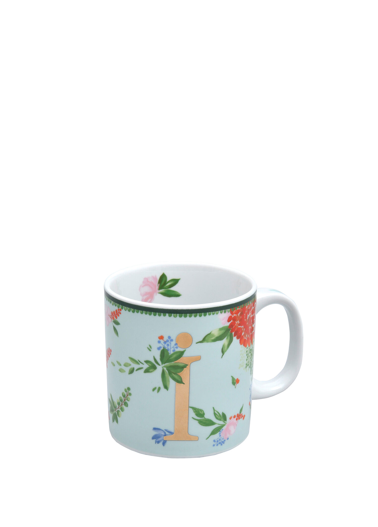 Initials Collection İ Harfi Desenli Porselen Kupa
