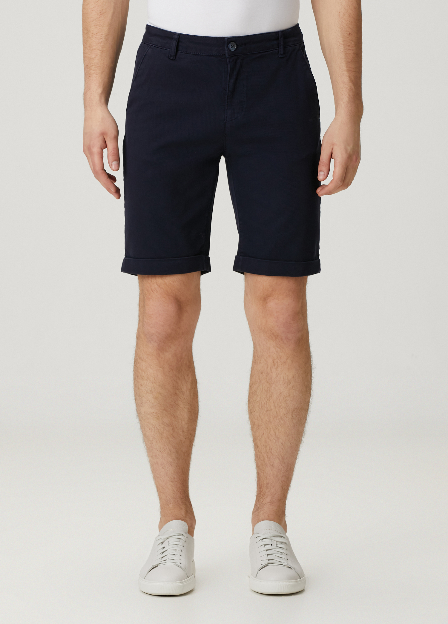 Slim Fit Lacivert Şort_1