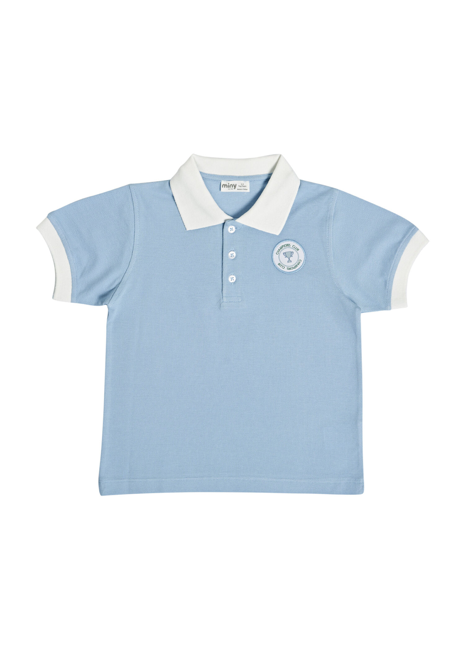 Mavi Polo Yaka Erkek Çocuk T-shirt