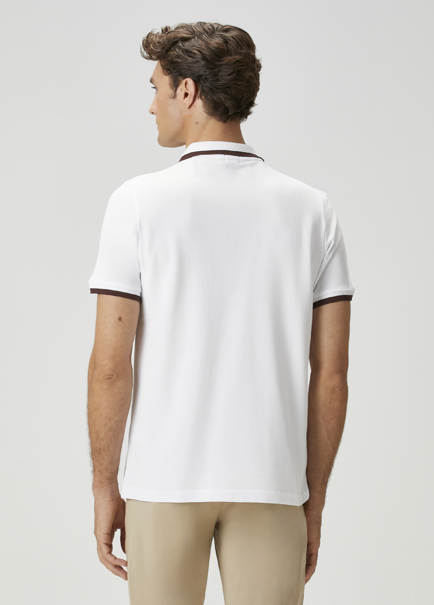 Kahve Beyaz Polo T-shirt_3