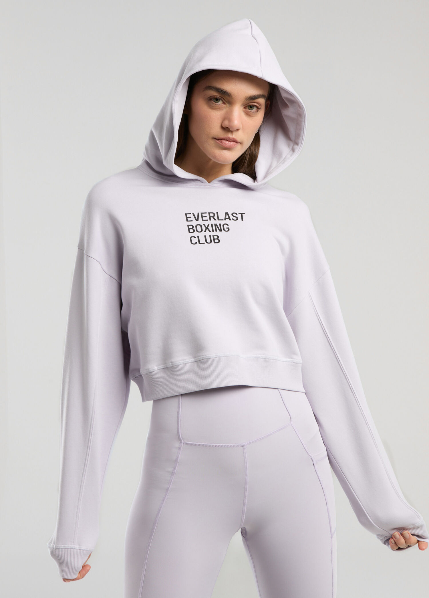 Boxing Club Wmn Lila Uzun Kollu Kadın Crop Sweatshirt