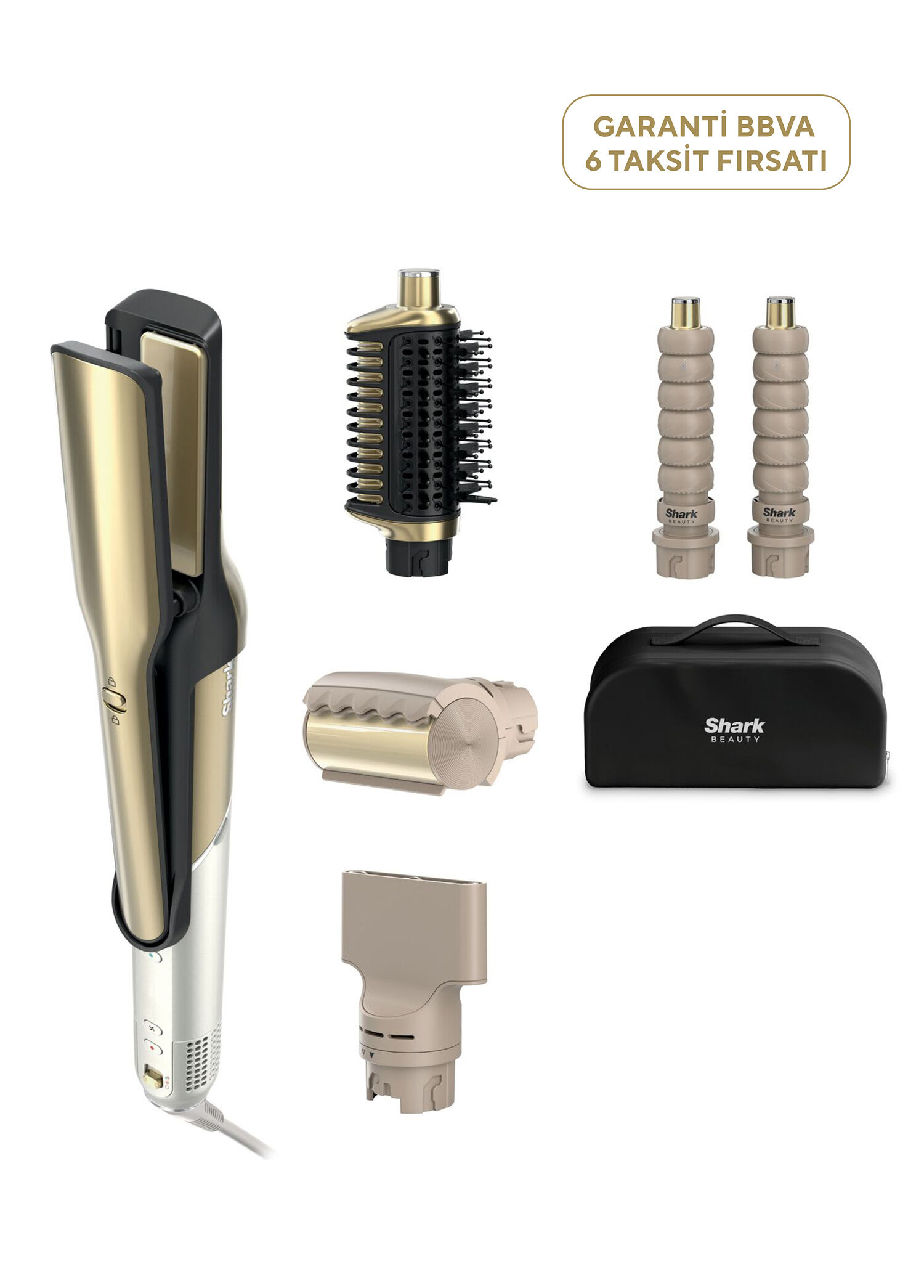Glam Gold 5 Başlıklı Düz Dalgalı ve Bukleli Çok Amaçlı Saç Şekillendirici