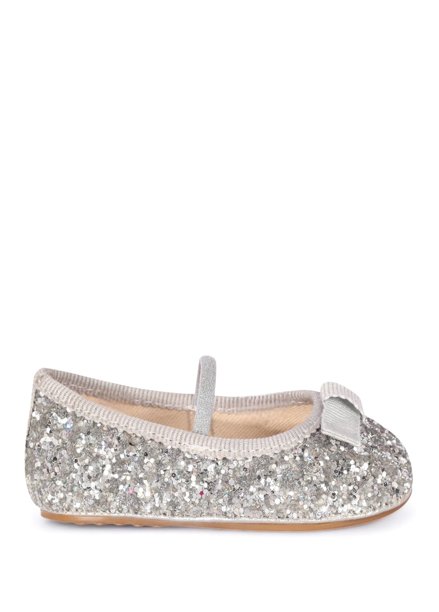 Sparkle Gümüş Kız Bebek Patik