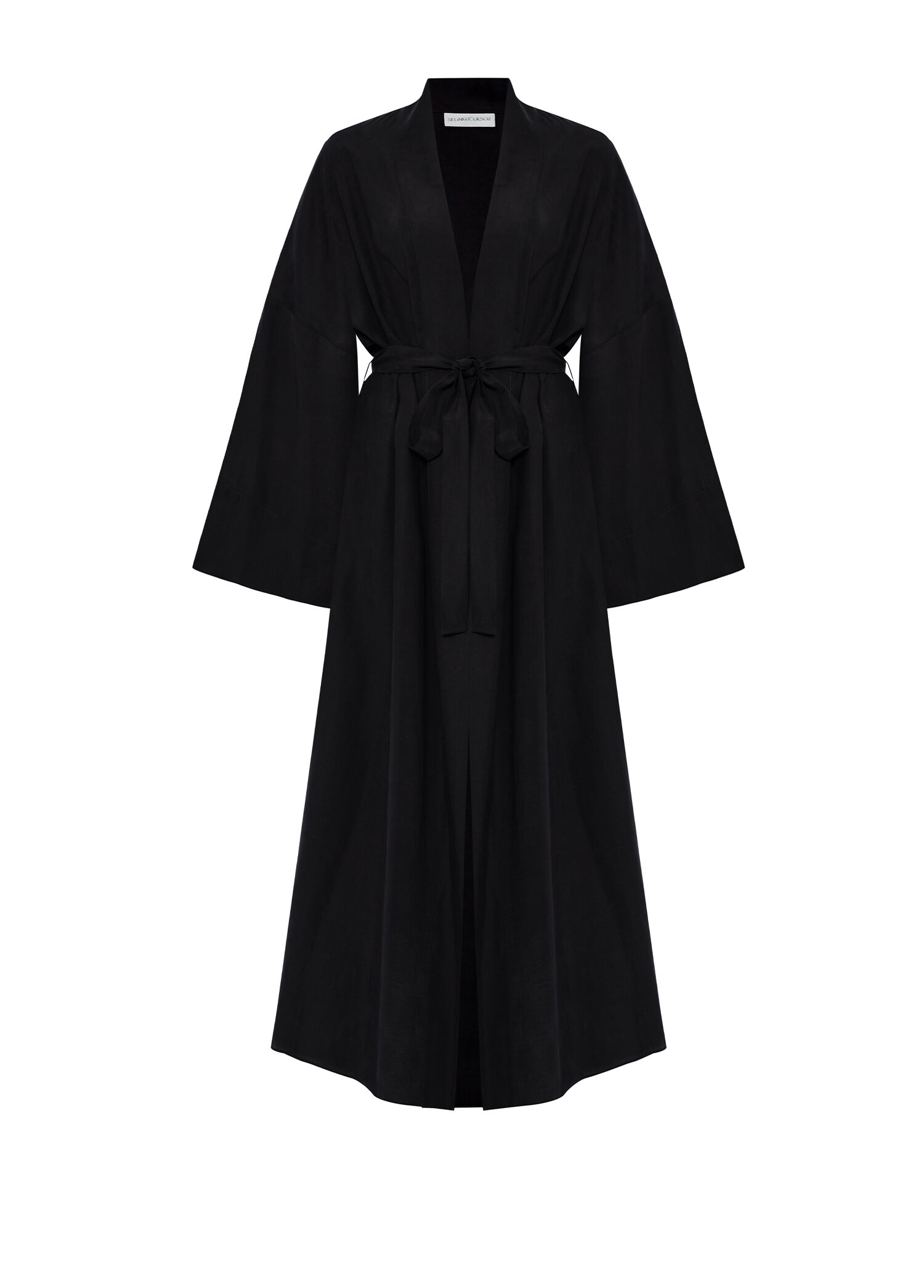 The Monk Siyah Kadın Uzun Kimono