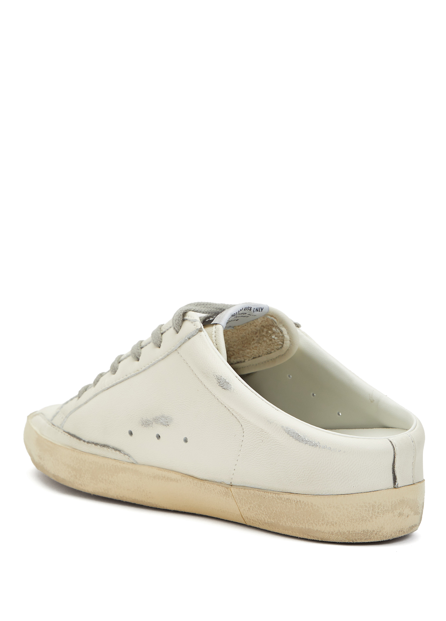 Golden Goose Super Star Sabots Pembe Beyaz Kadın Deri Terlik