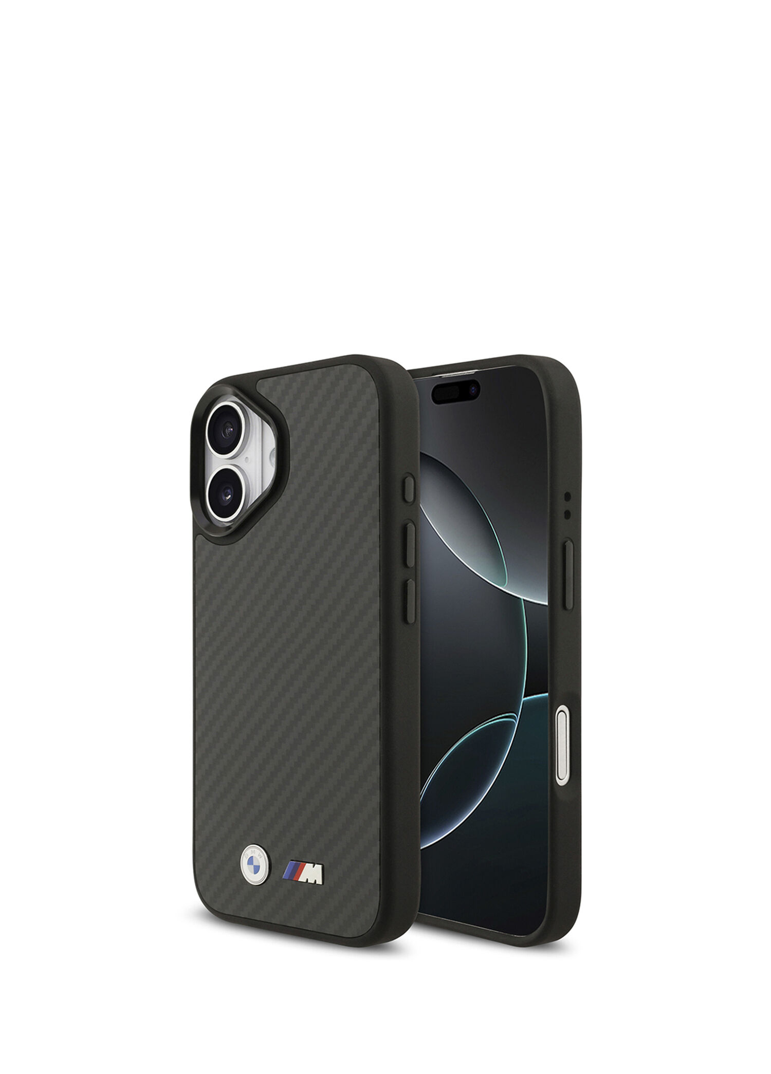 BMW - iPhone 17 M Logo Carbon Fiber Black Magsafe Compatible Phone Case