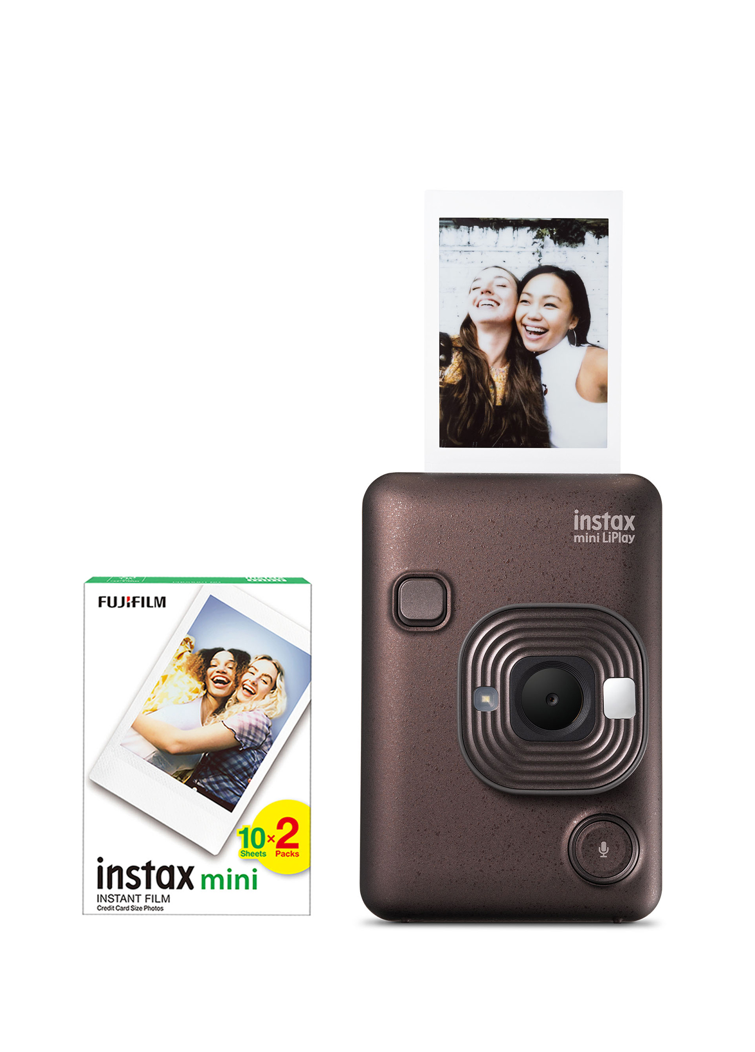 Instax Mini LiPlay Hybrid Deep Bronze Fotoğraf Makinesi + 20'li Film Seti