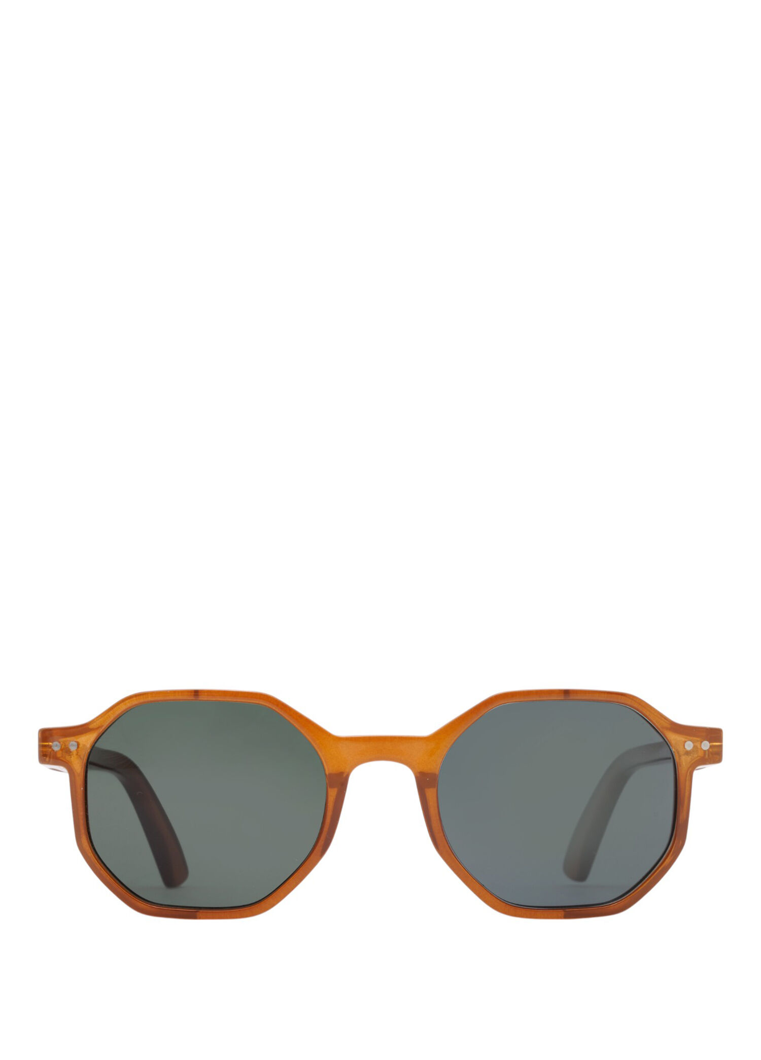 Sun's Good Kahve Kadın The Octagon Kahverengi Unisex Güneş Gözlüğü