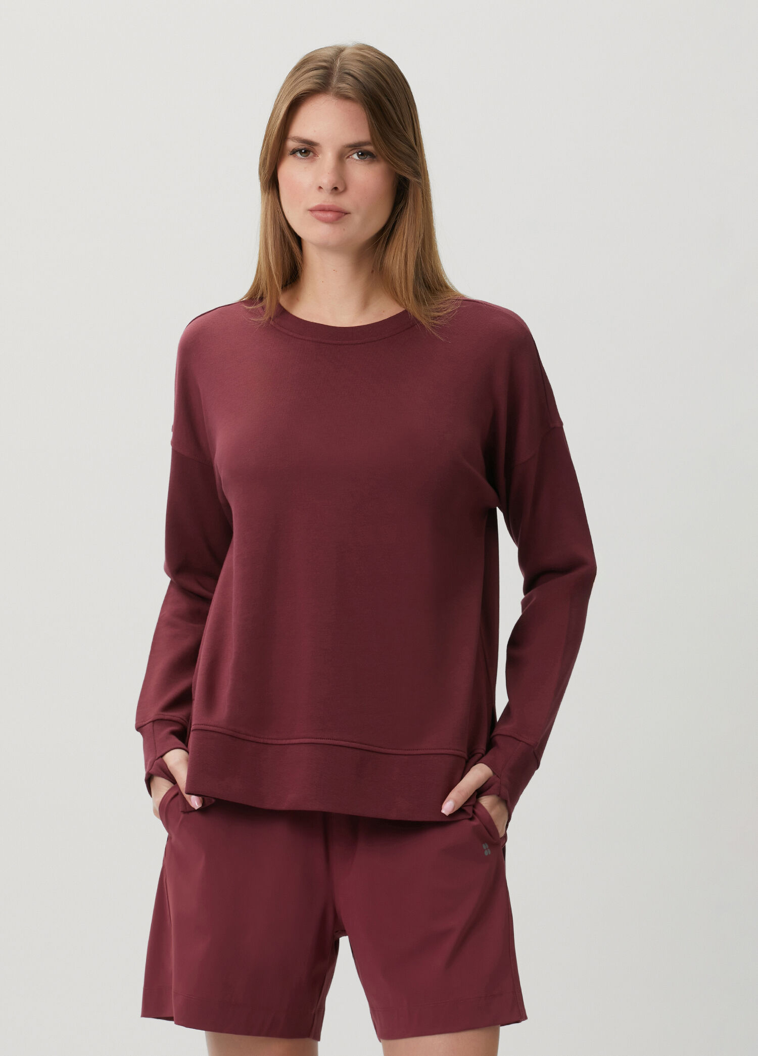 After Class Bordo Crop Sweatshirt