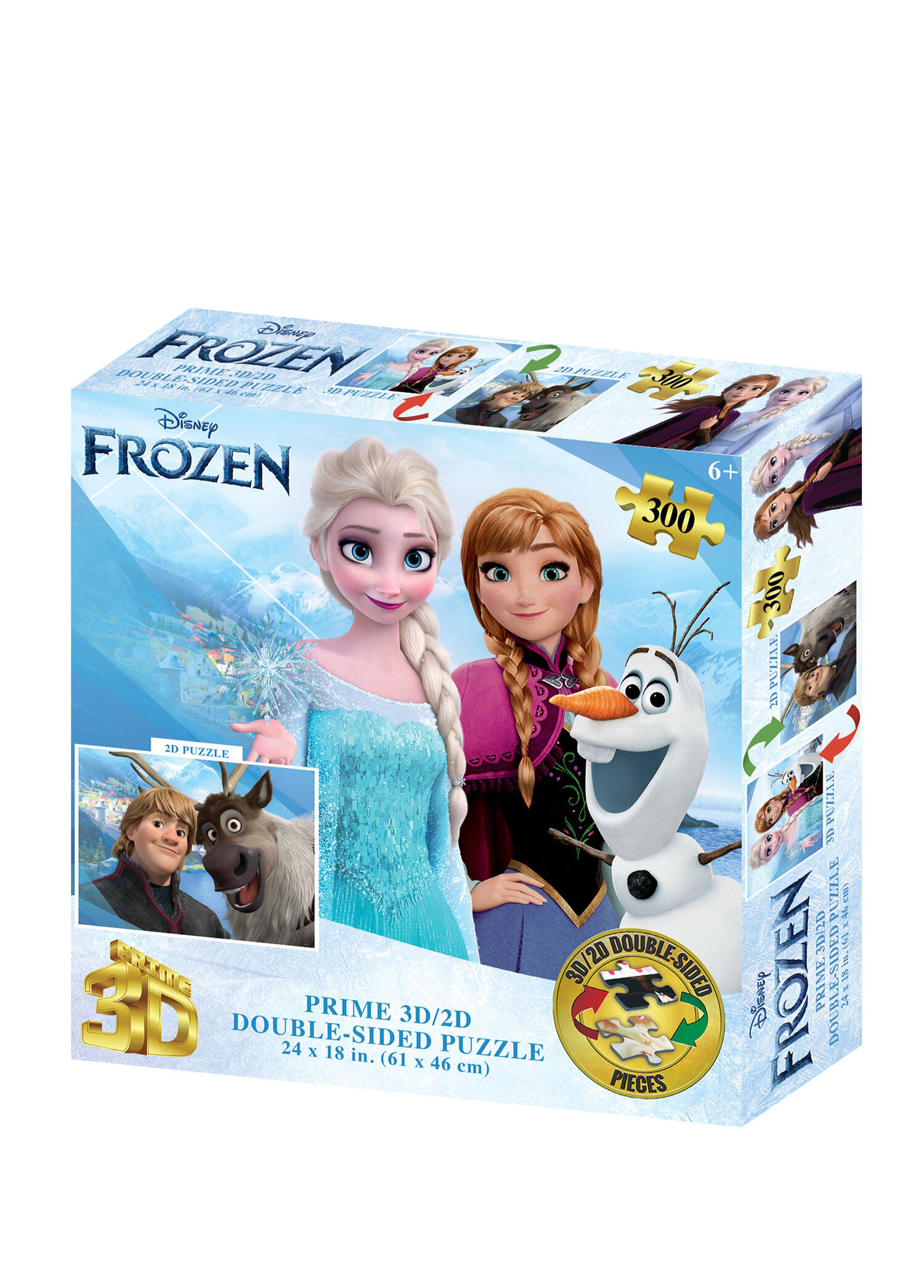 Disney Frozen Çift Taraflı 300 Parça 3D Puzzle