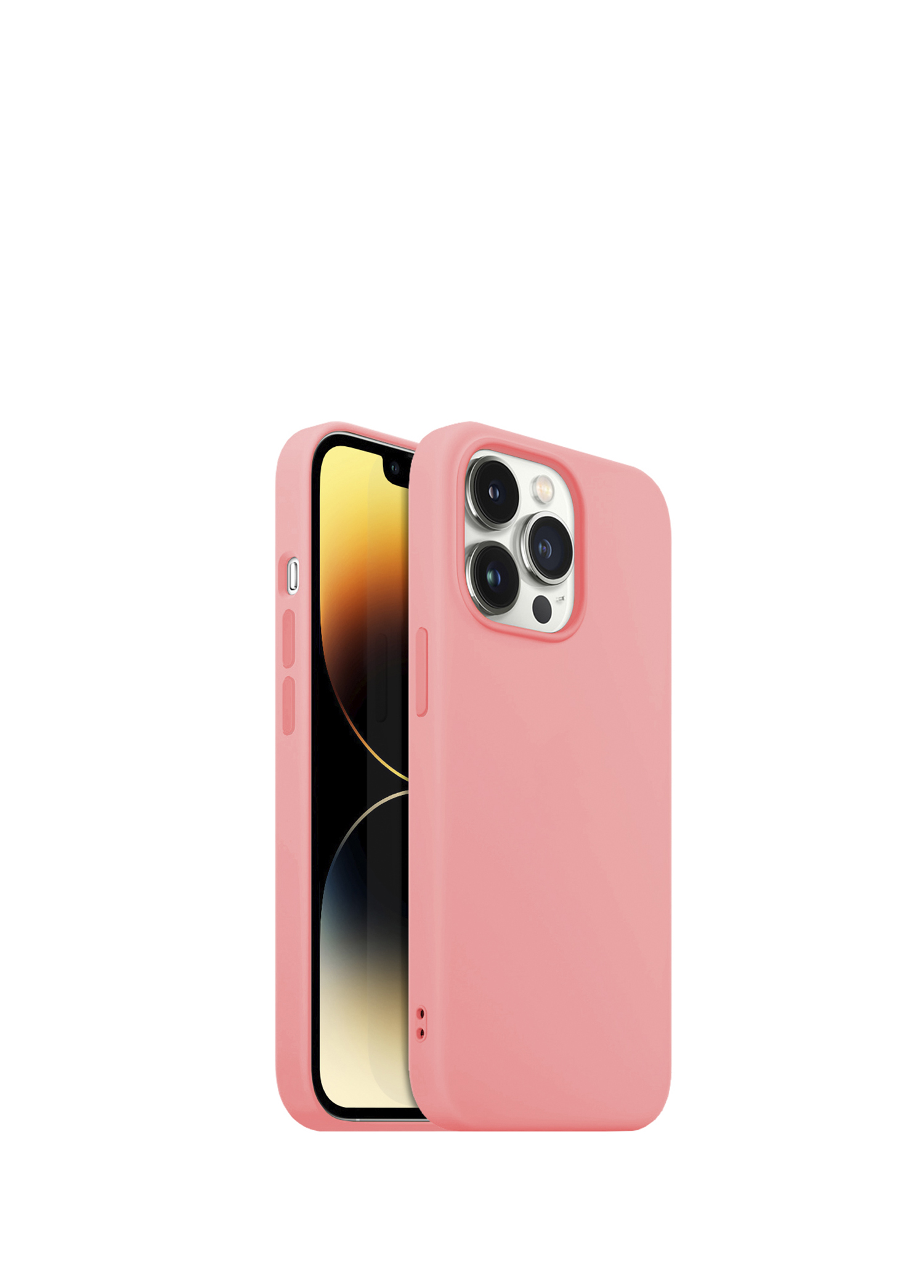 iPhone 14 Pro Rubber S Pembe Plastik Kılıf