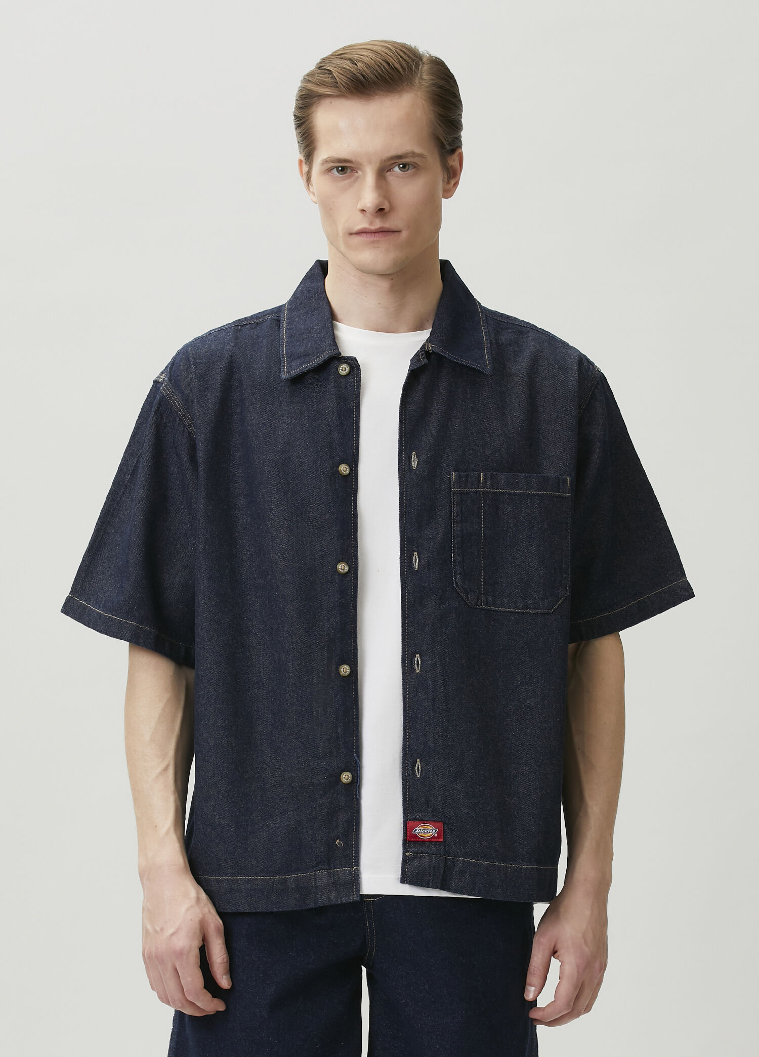 Koyu Lacivert Denim Gömlek