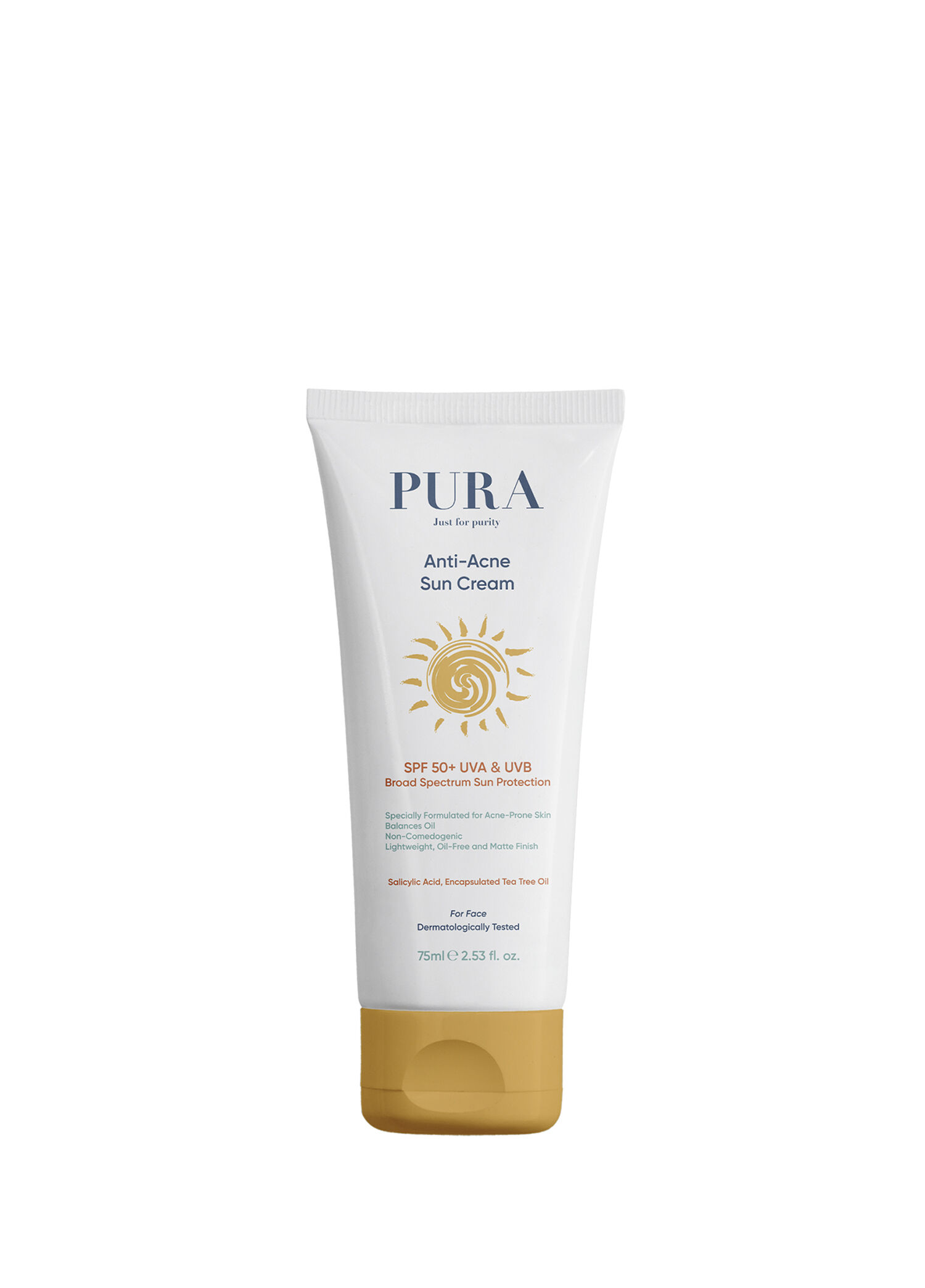 Geniş Spektrumlu Akne Karşıtı SPF50+ Koruyucu Güneş Kremi 75 ml