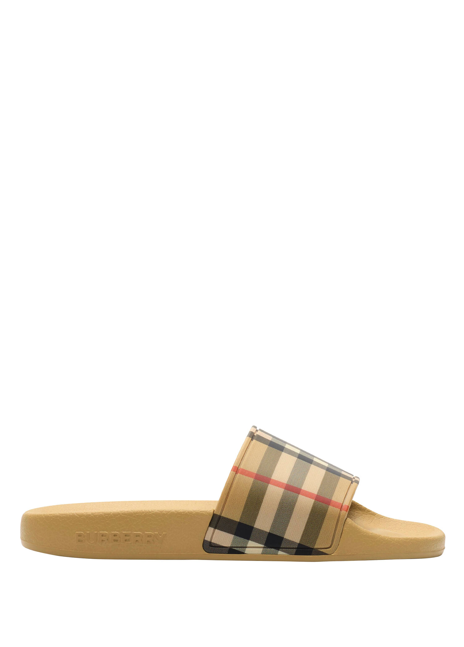 Check Bej Unisex Çocuk Terlik