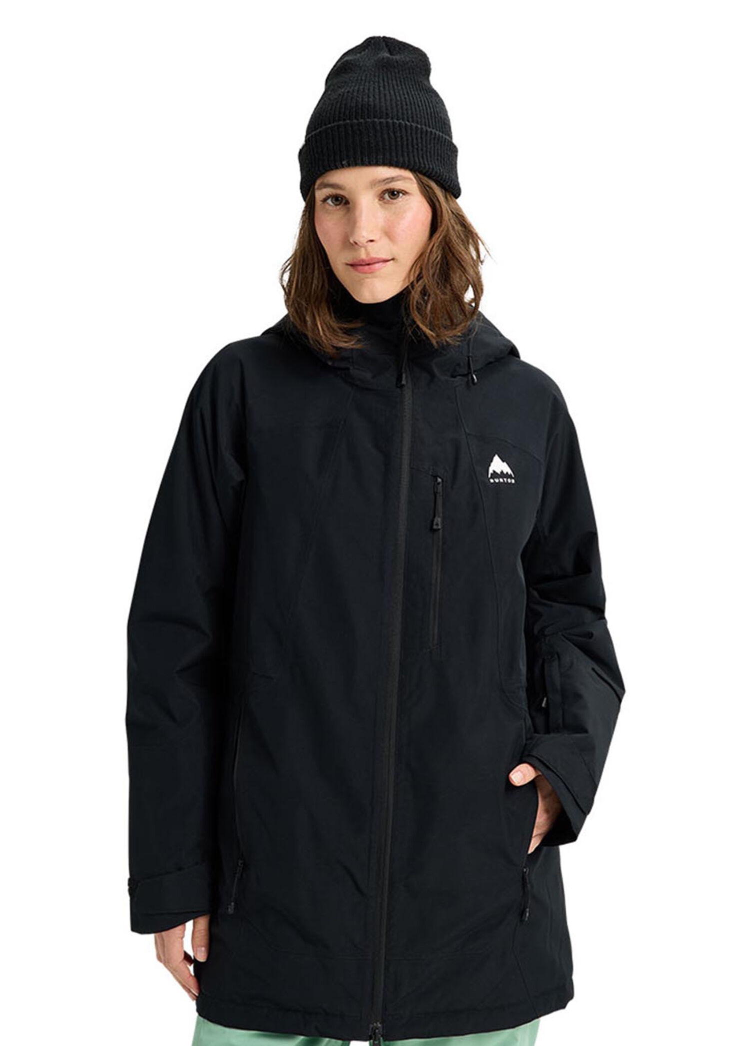 Reserve 2L Insulated Siyah Kapüşonlu Regular Fit Kadın Snowboard Ceketi
