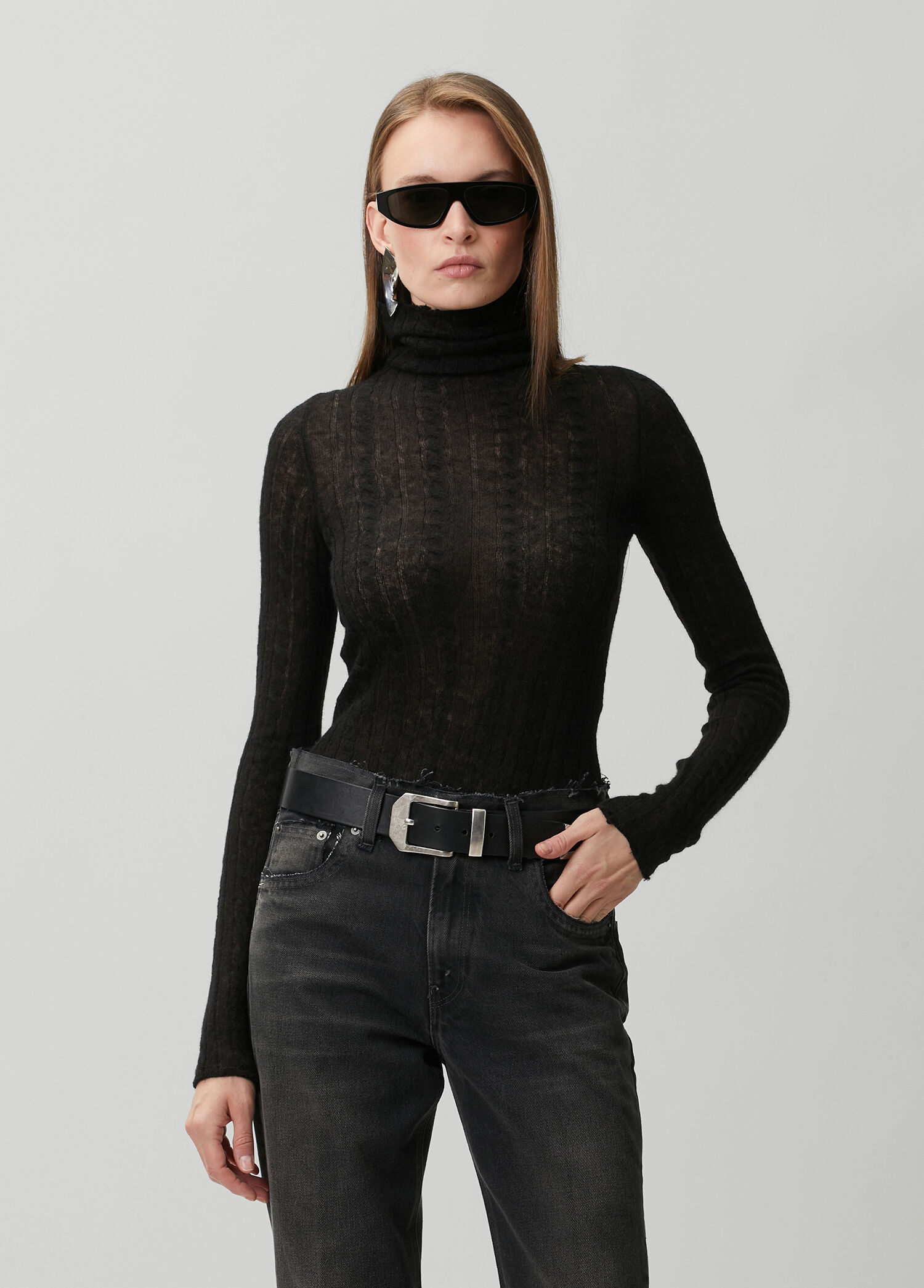 Margie Siyah Saç Örgü Body