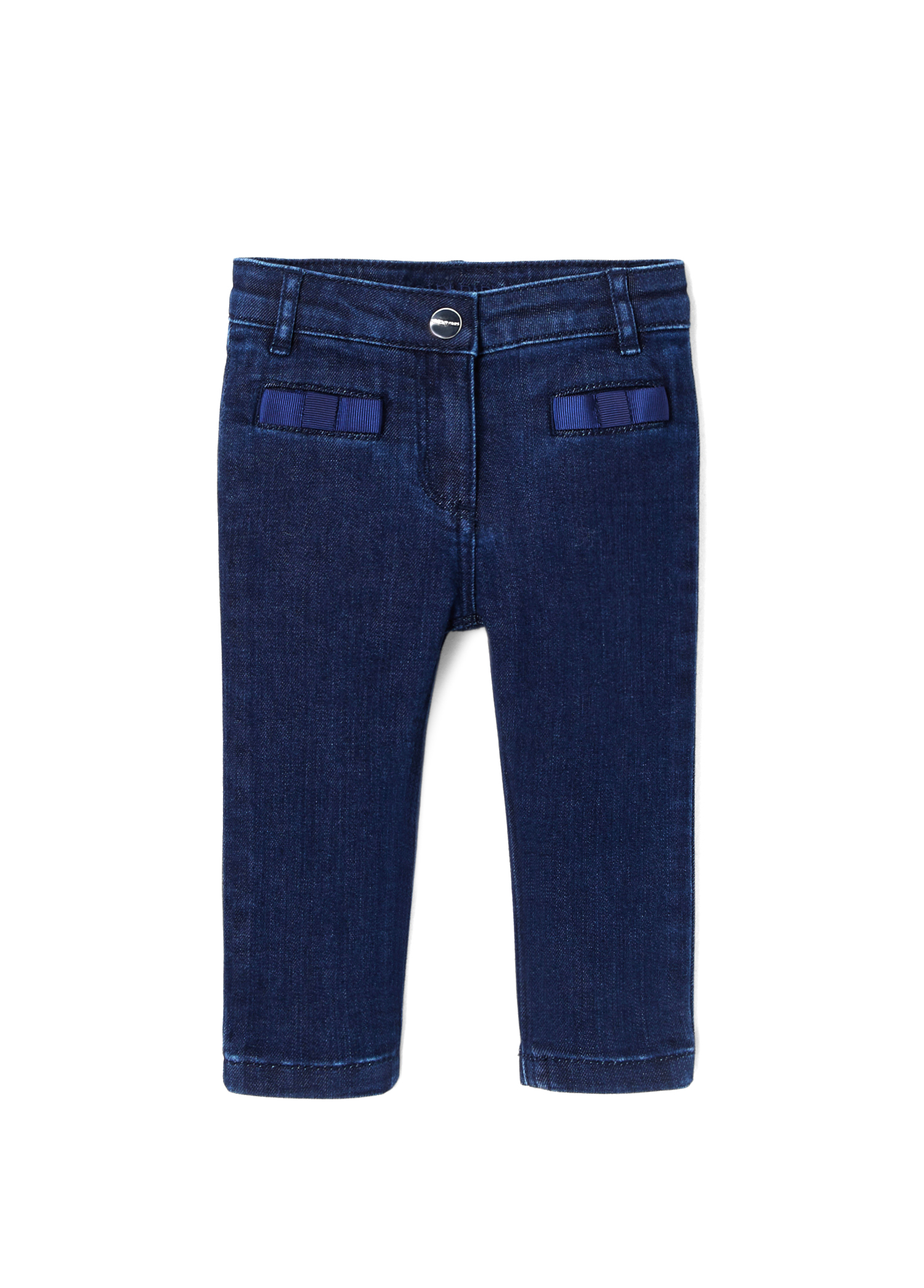 Blue Denim Rahat Kesim Kız Bebek Jean Pantolon