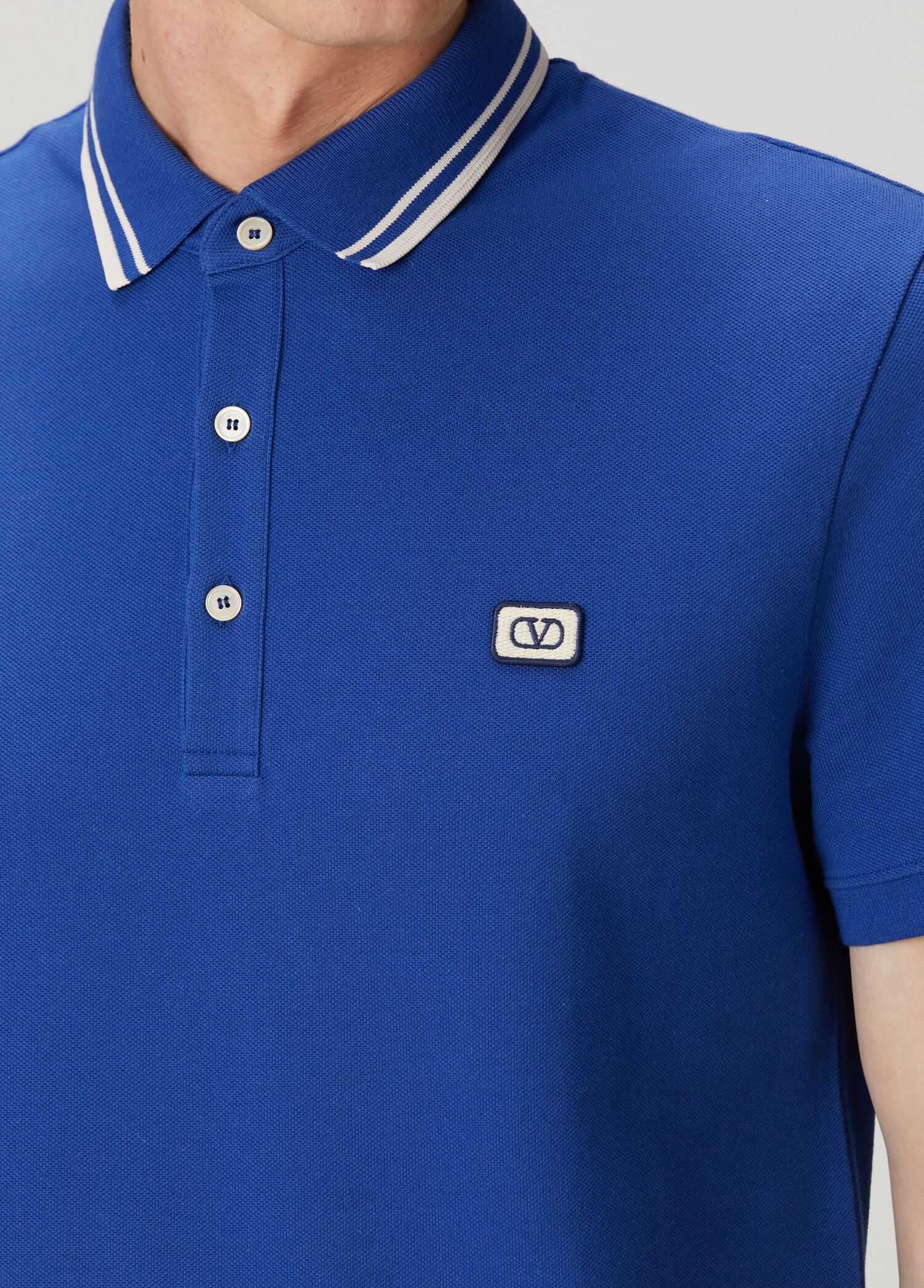 Valentino Mavi Erkek Mavi Polo Yaka T-shirt 1886747 | Beymen