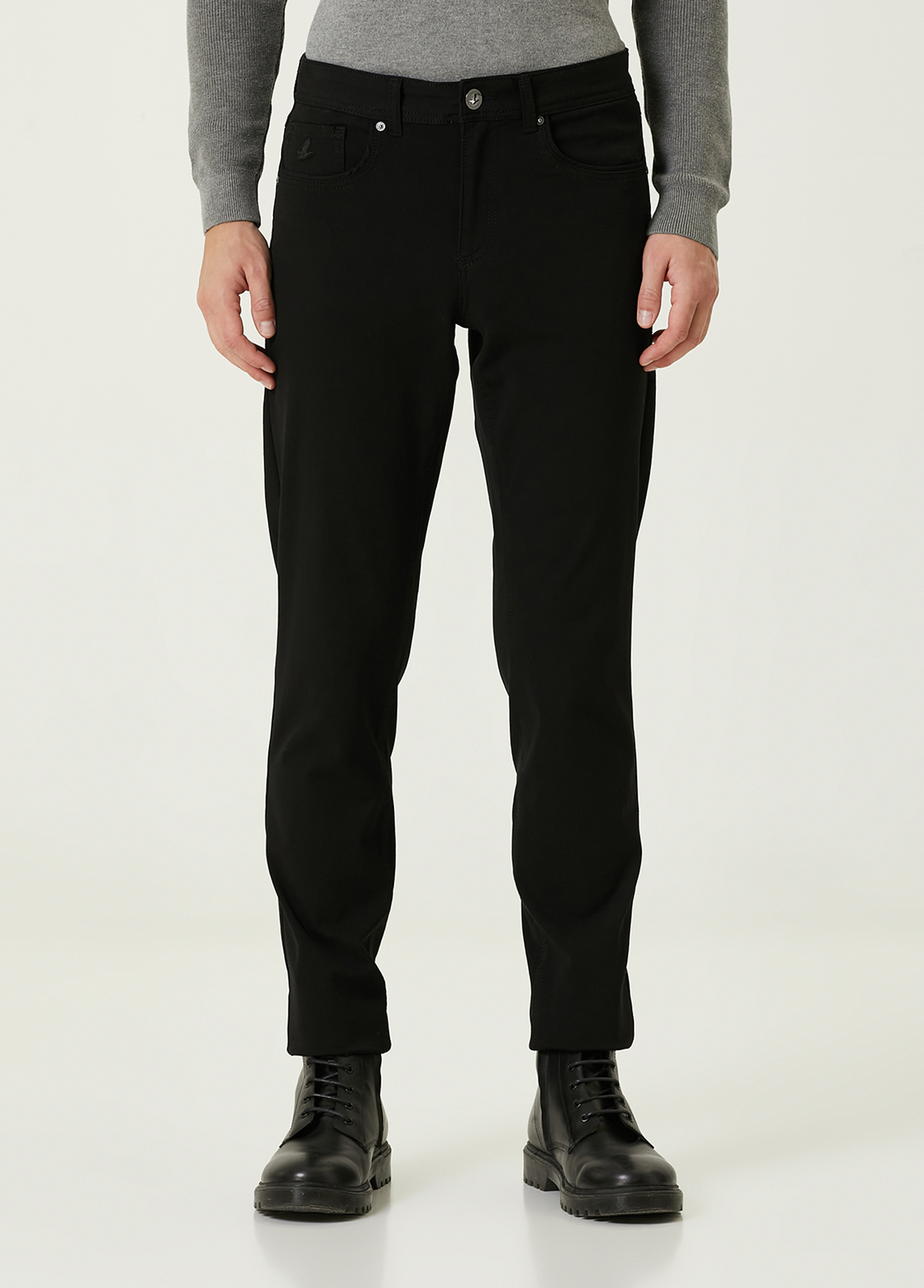 Siyah Stretch Travel Spor Pantolon_1